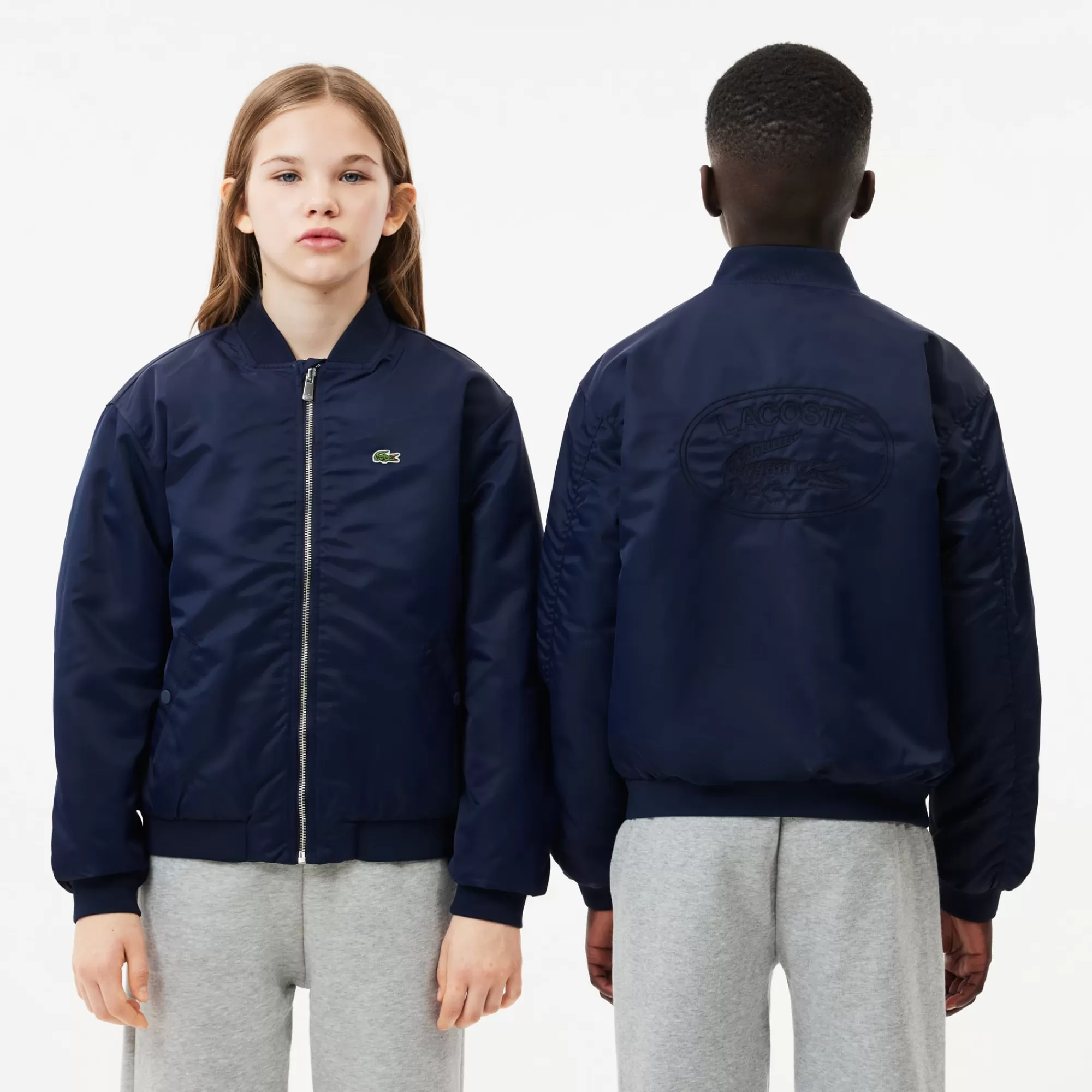 Crianças LACOSTE Moda Menino | Moda Menina^Blusão Bomber Colorblock em Nylon