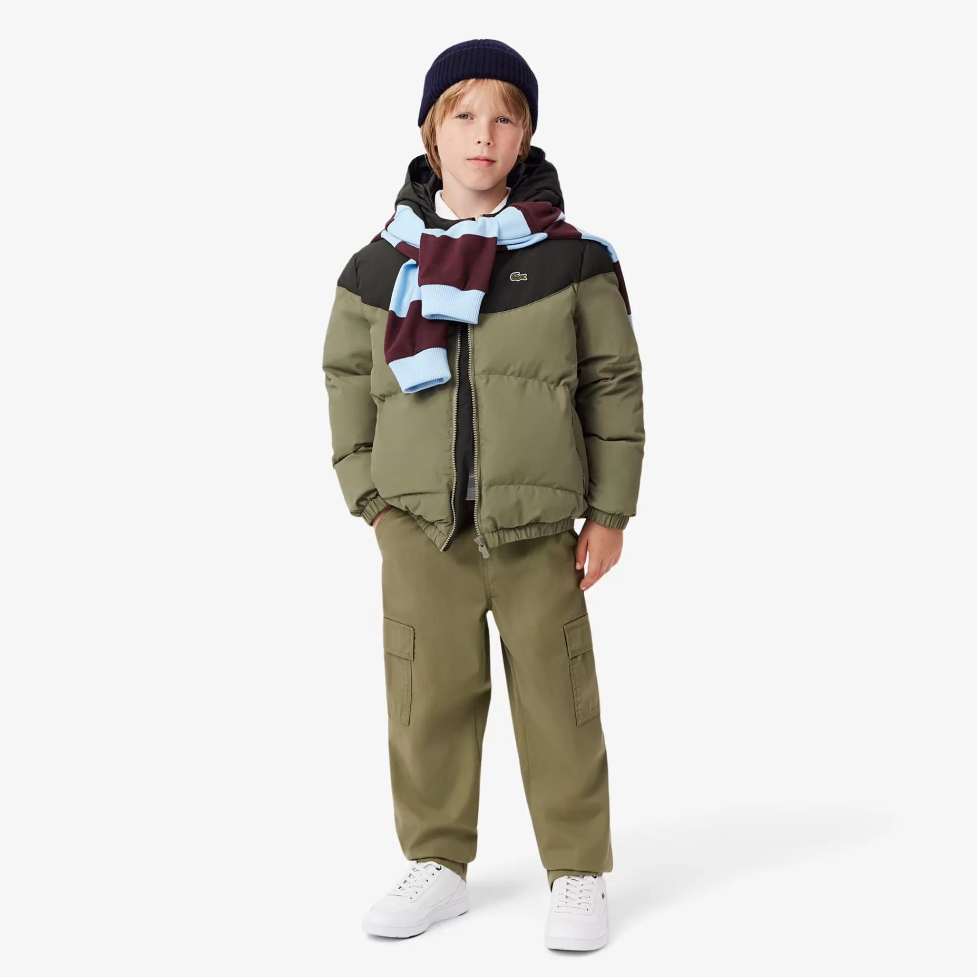 Crianças LACOSTE Moda Menina | Moda Menino^Blusão Colorblock Acolchoado de Tafetá