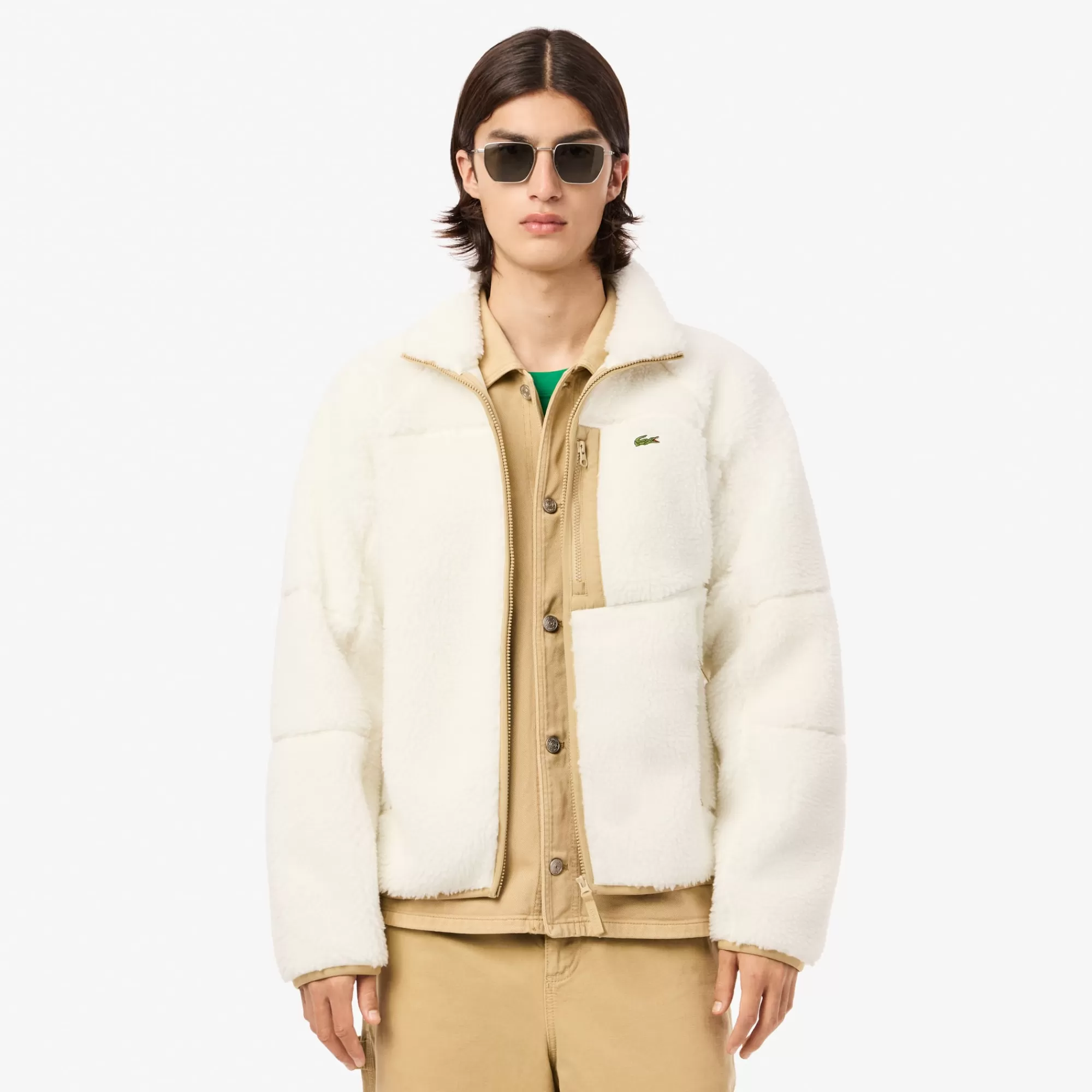 LACOSTE Blusões & Casacos^Blusão Colorblock de Felpa com Fecho