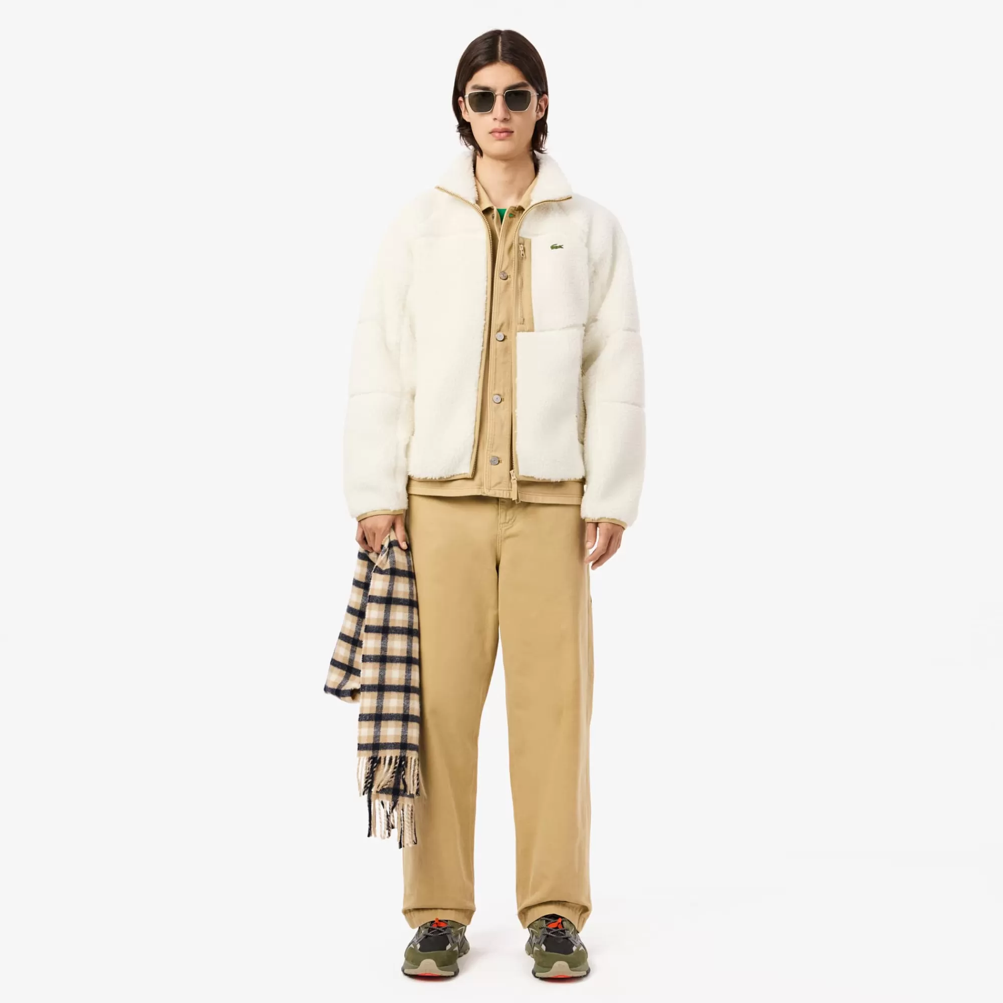 LACOSTE Blusões & Casacos^Blusão Colorblock de Felpa com Fecho