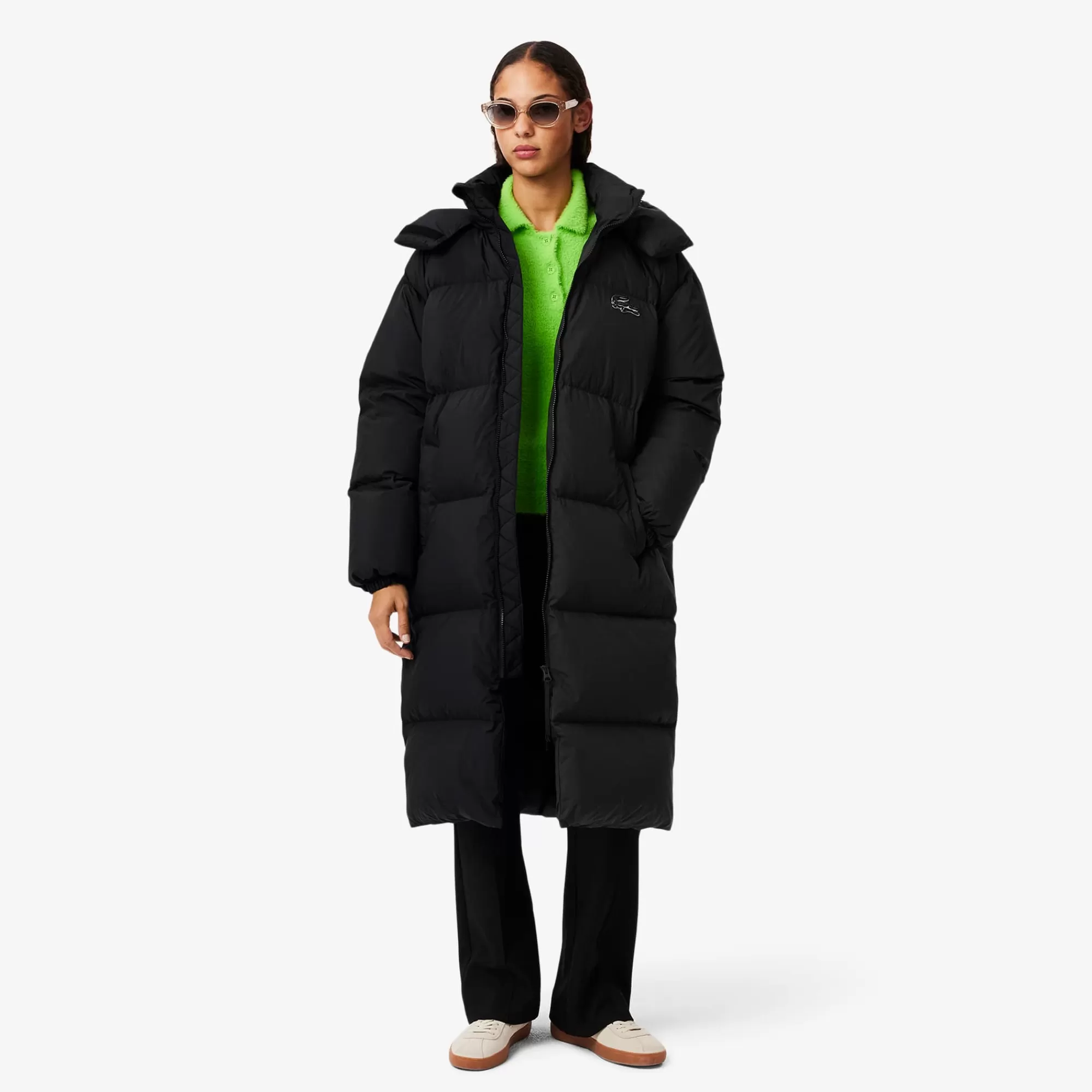 MULHER LACOSTE Blusões & Casacos^Blusão de Penugem Comprido Oversize