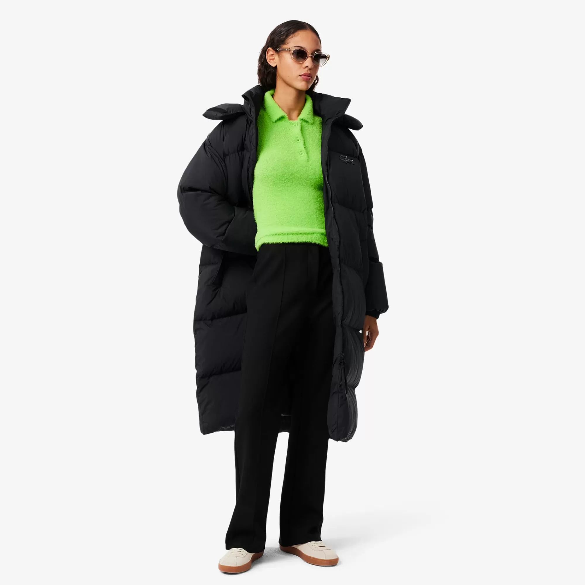 MULHER LACOSTE Blusões & Casacos^Blusão de Penugem Comprido Oversize