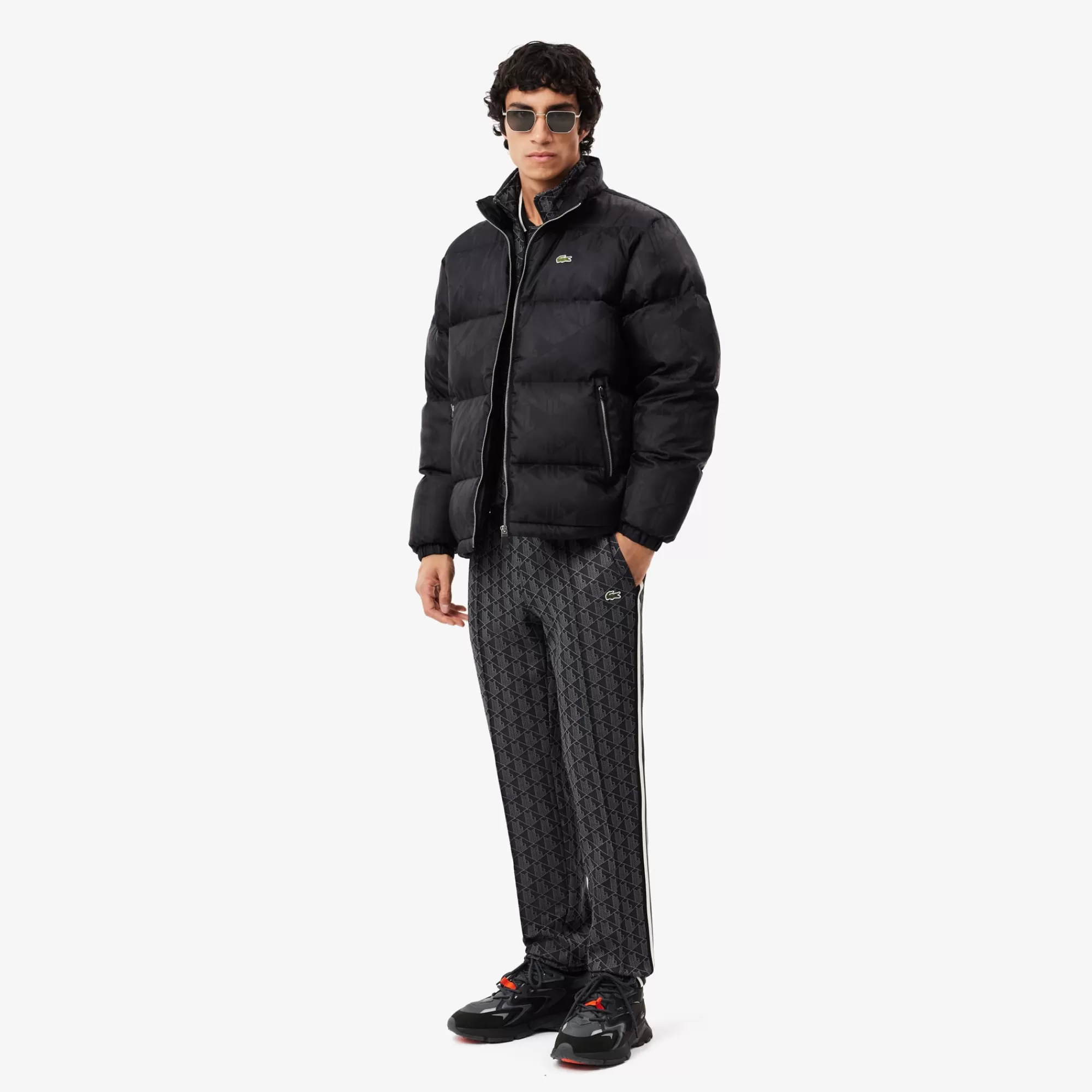 LACOSTE Blusões & Casacos^Blusão de Penugem em Jacquard Impermeável com Monograma
