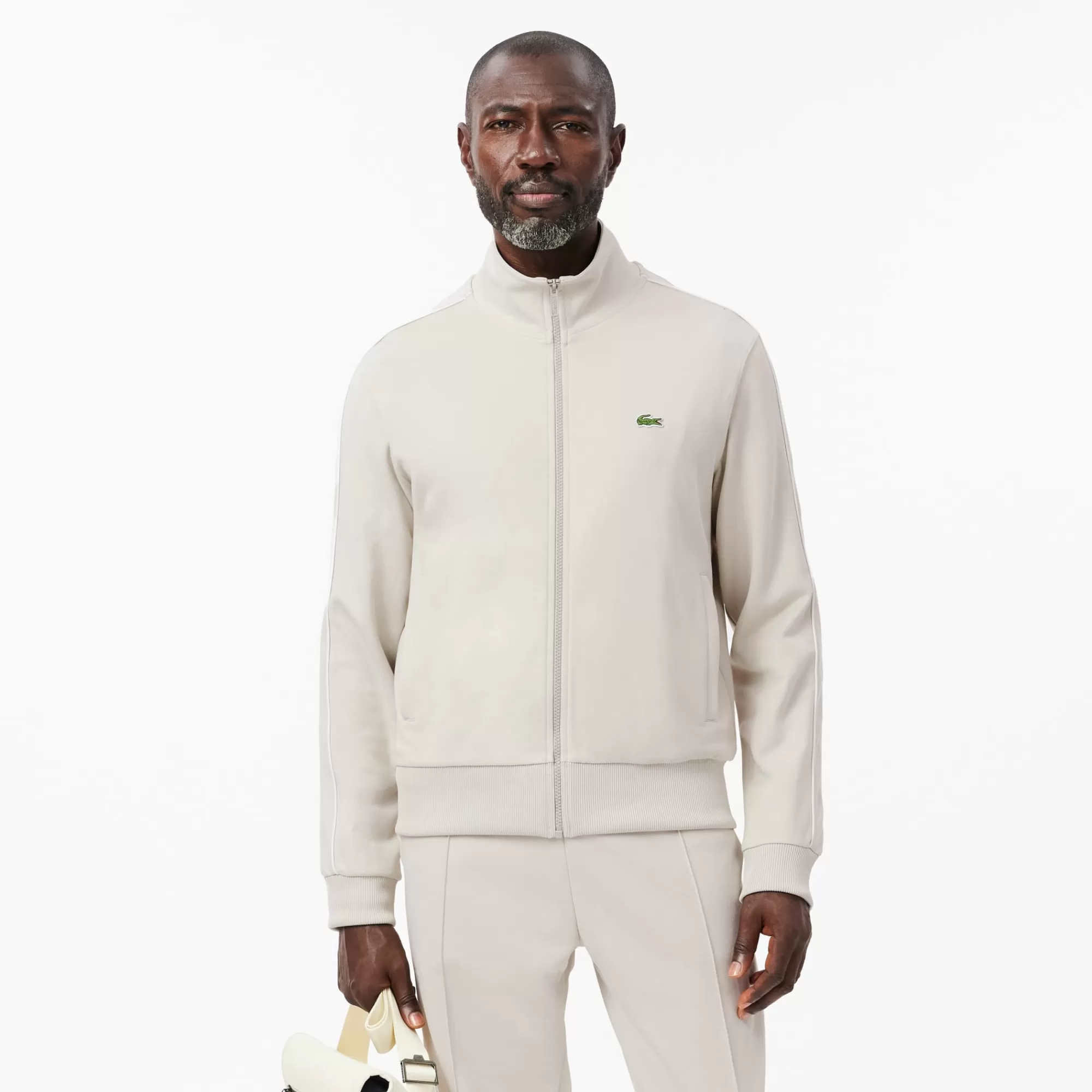 LACOSTE Sweatshirt^Blusão de Treino em Piqué Paris com Fecho à Frente
