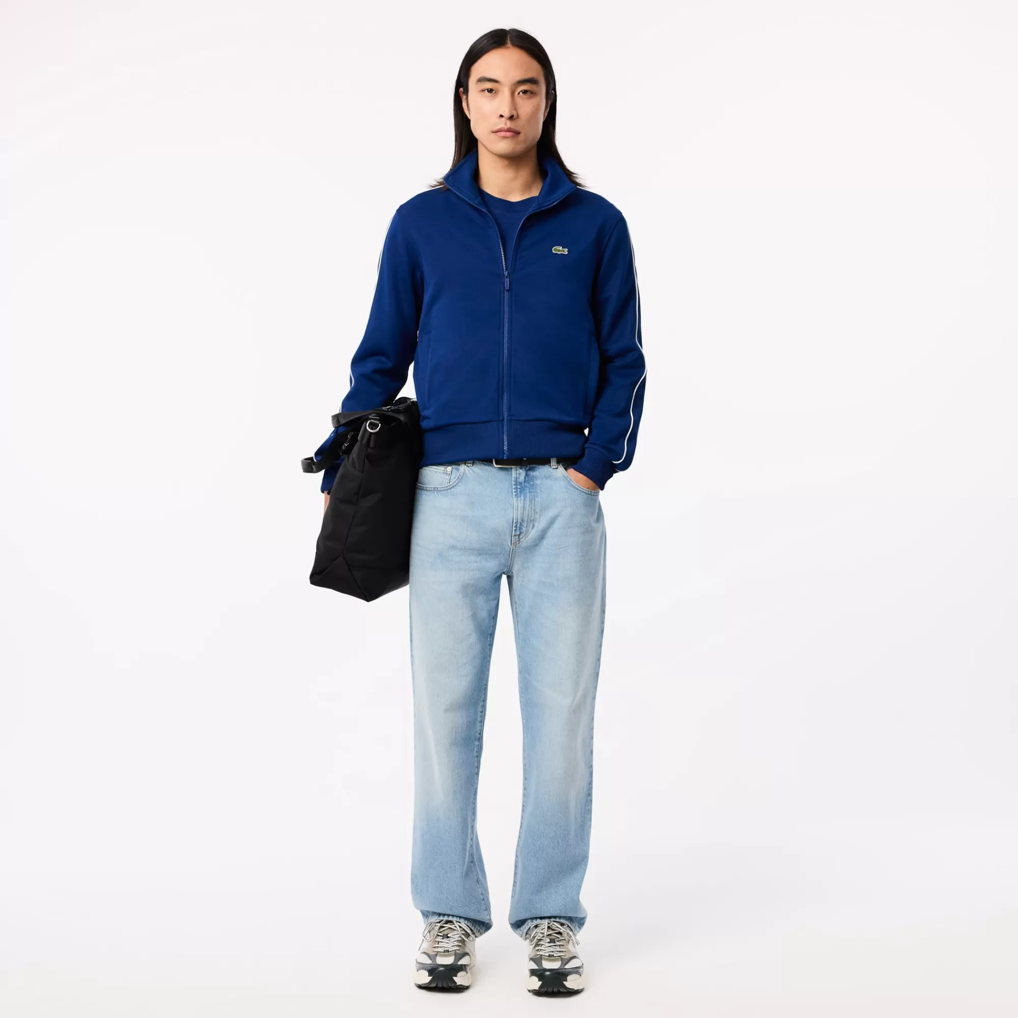 LACOSTE Sweatshirt^Blusão de Treino em Piqué Paris com Fecho à Frente