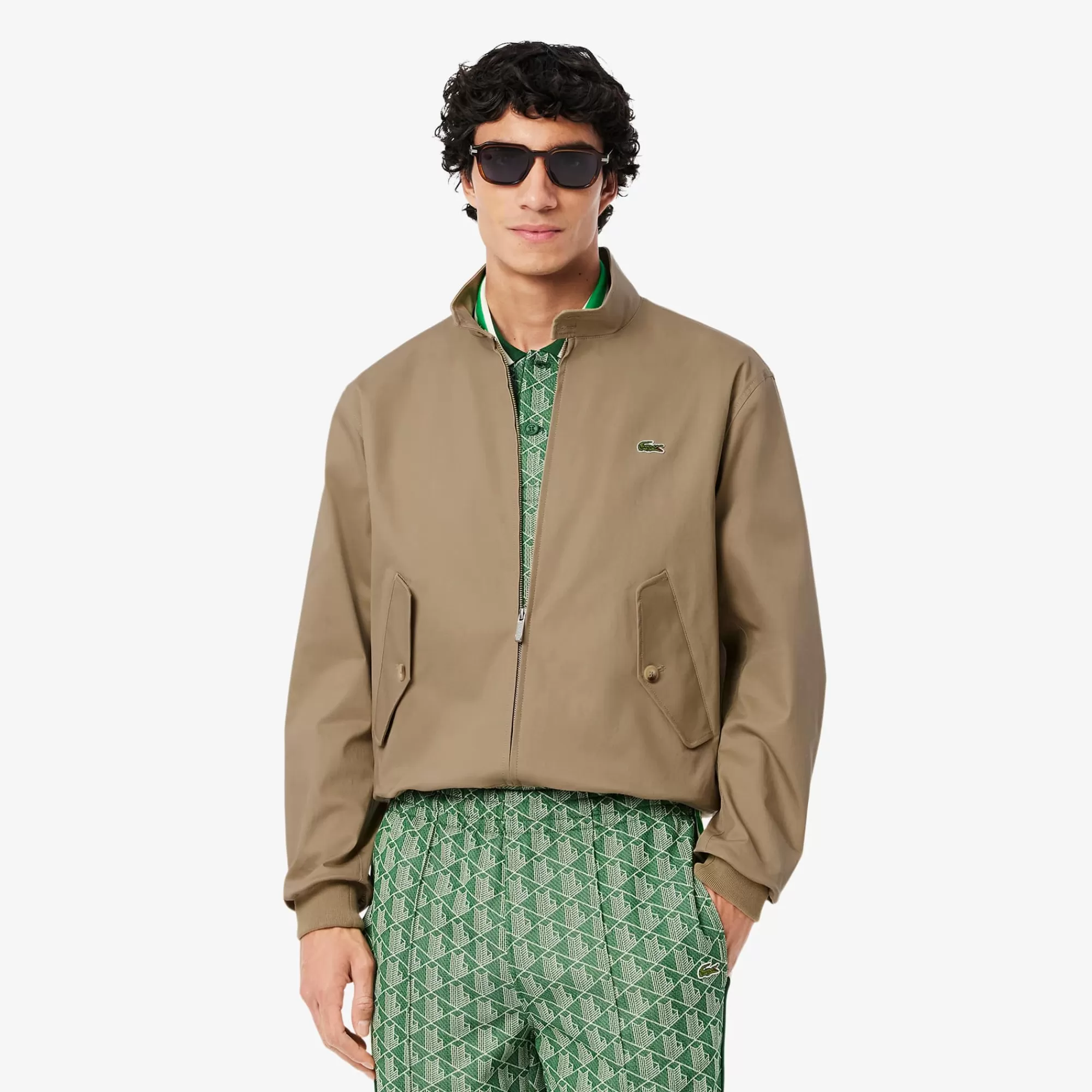 LACOSTE Blusões & Casacos^Blusão Harrington em Sarja Impermeável