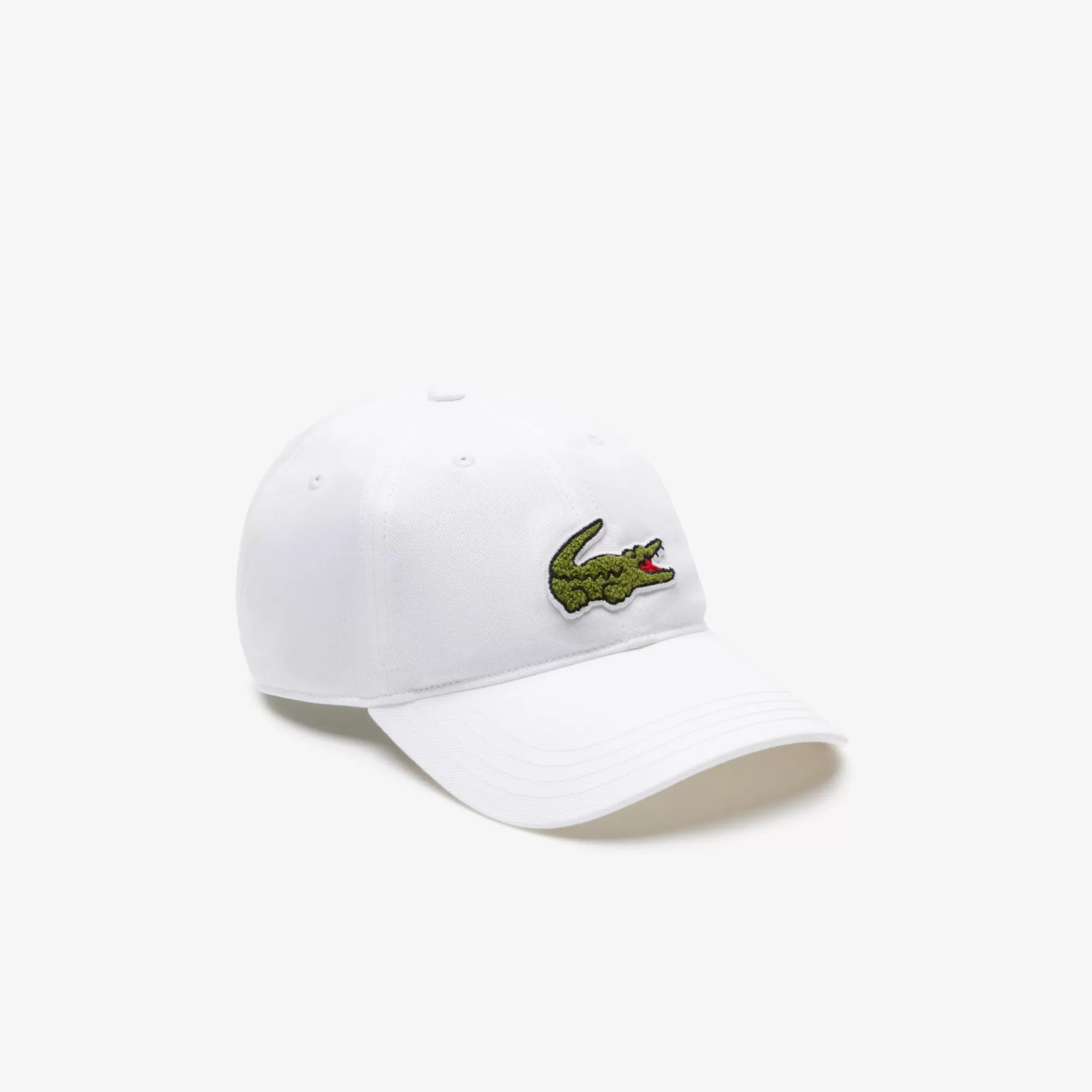 MULHER LACOSTE Luvas & Gorros | Bonés & Chapéus^Boné de Sarja de Algodão com Emblema de Crocodilo