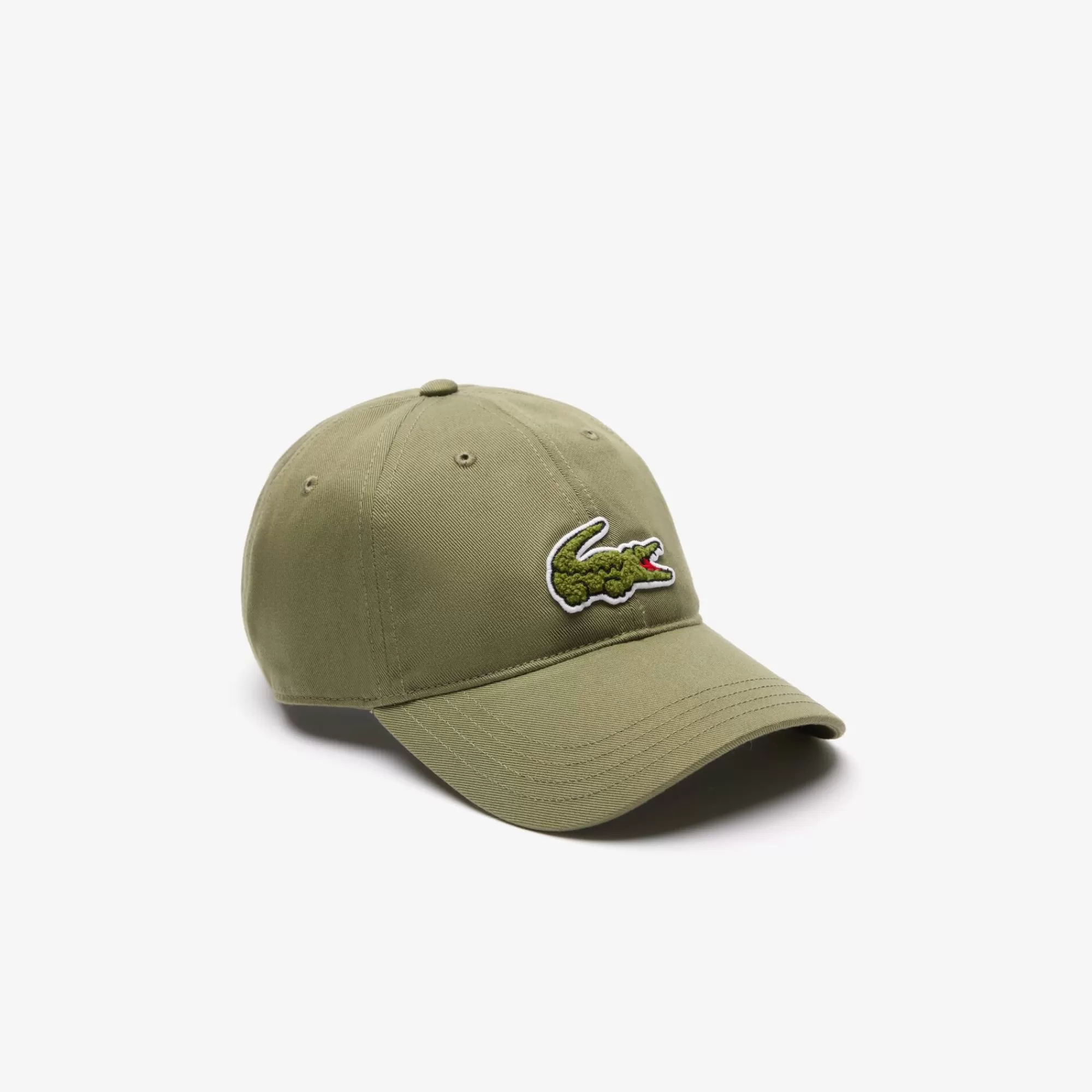 MULHER LACOSTE Luvas & Gorros | Bonés & Chapéus^Boné de Sarja de Algodão com Emblema de Crocodilo