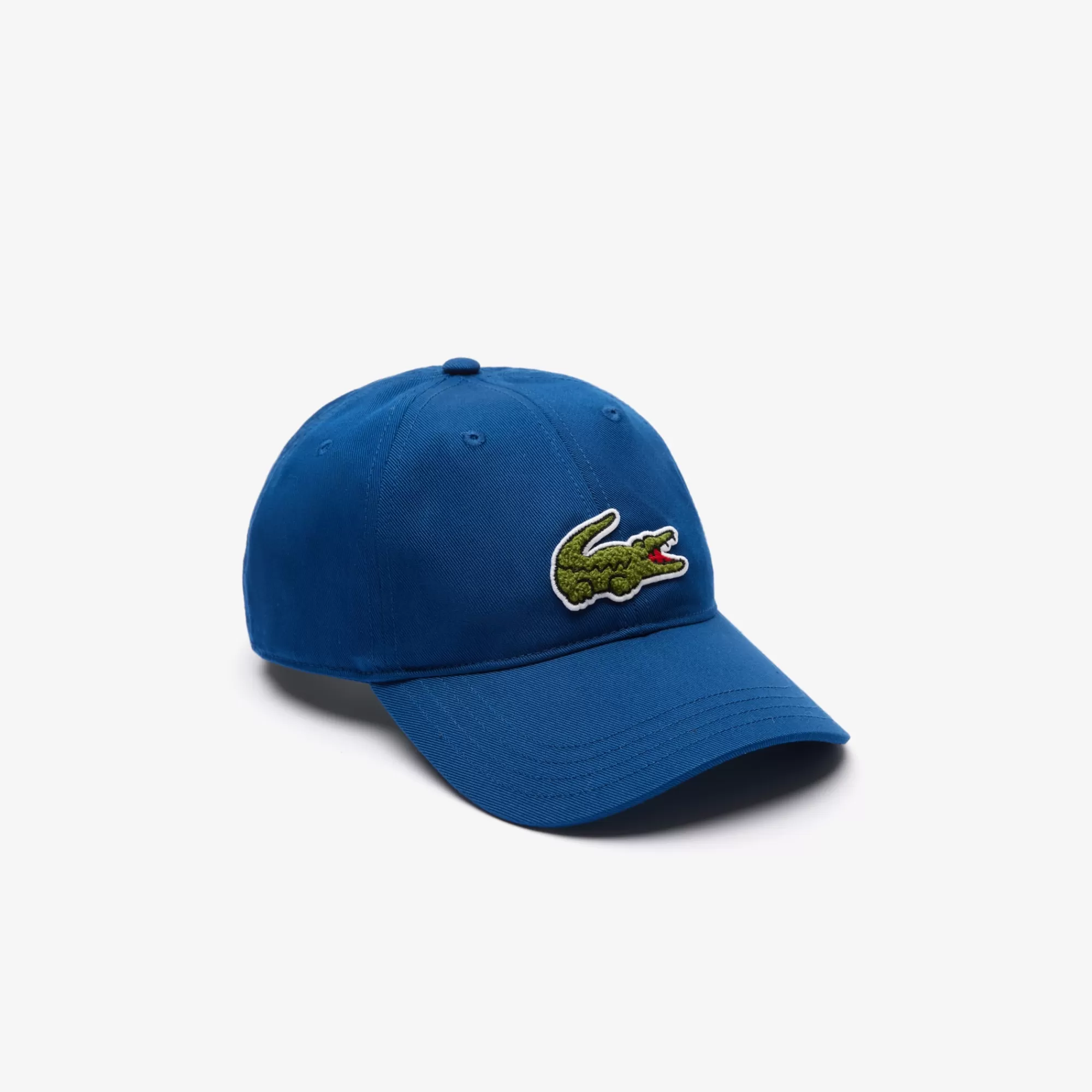 MULHER LACOSTE Luvas & Gorros | Bonés & Chapéus^Boné de Sarja de Algodão com Emblema de Crocodilo