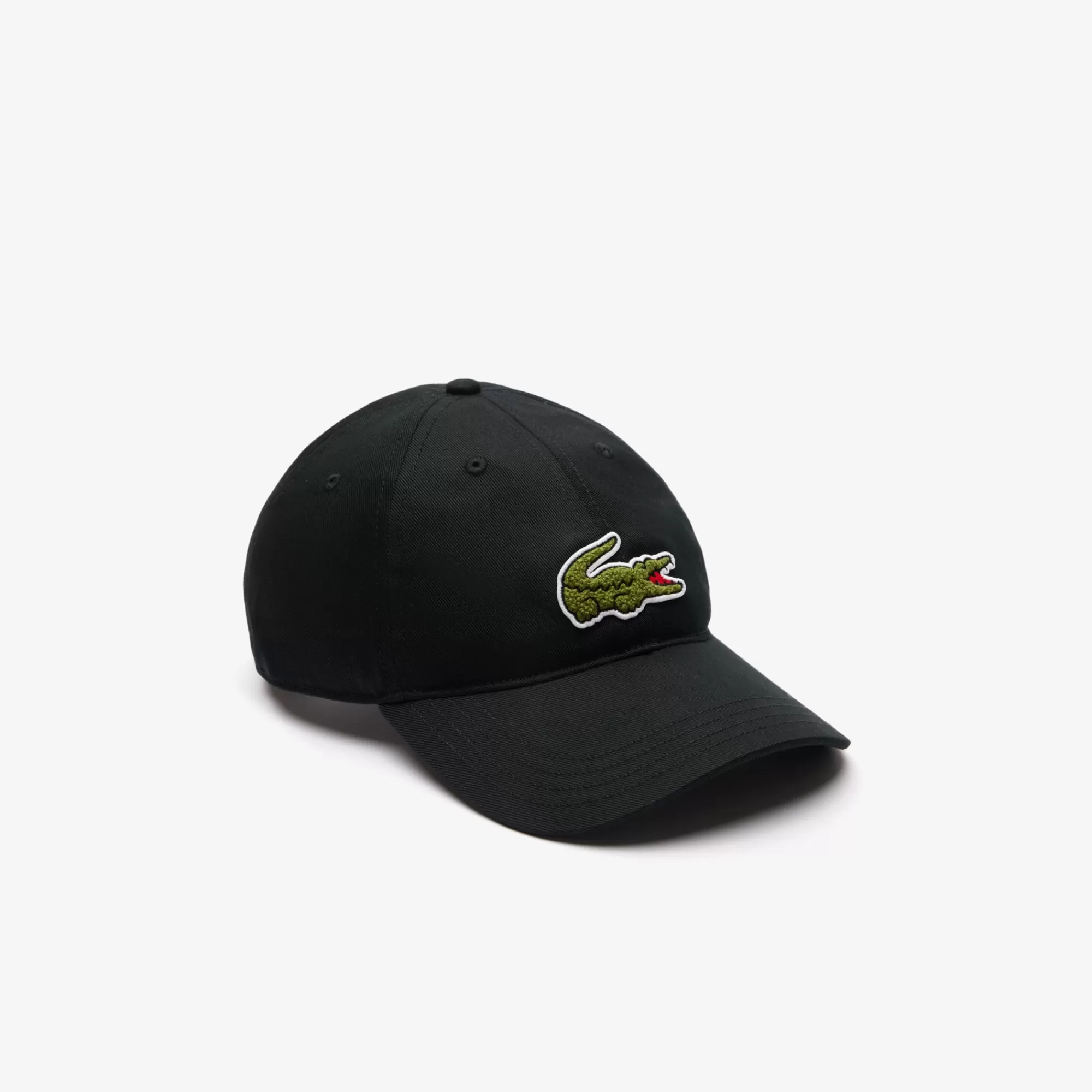 MULHER LACOSTE Luvas & Gorros | Bonés & Chapéus^Boné de Sarja de Algodão com Emblema de Crocodilo