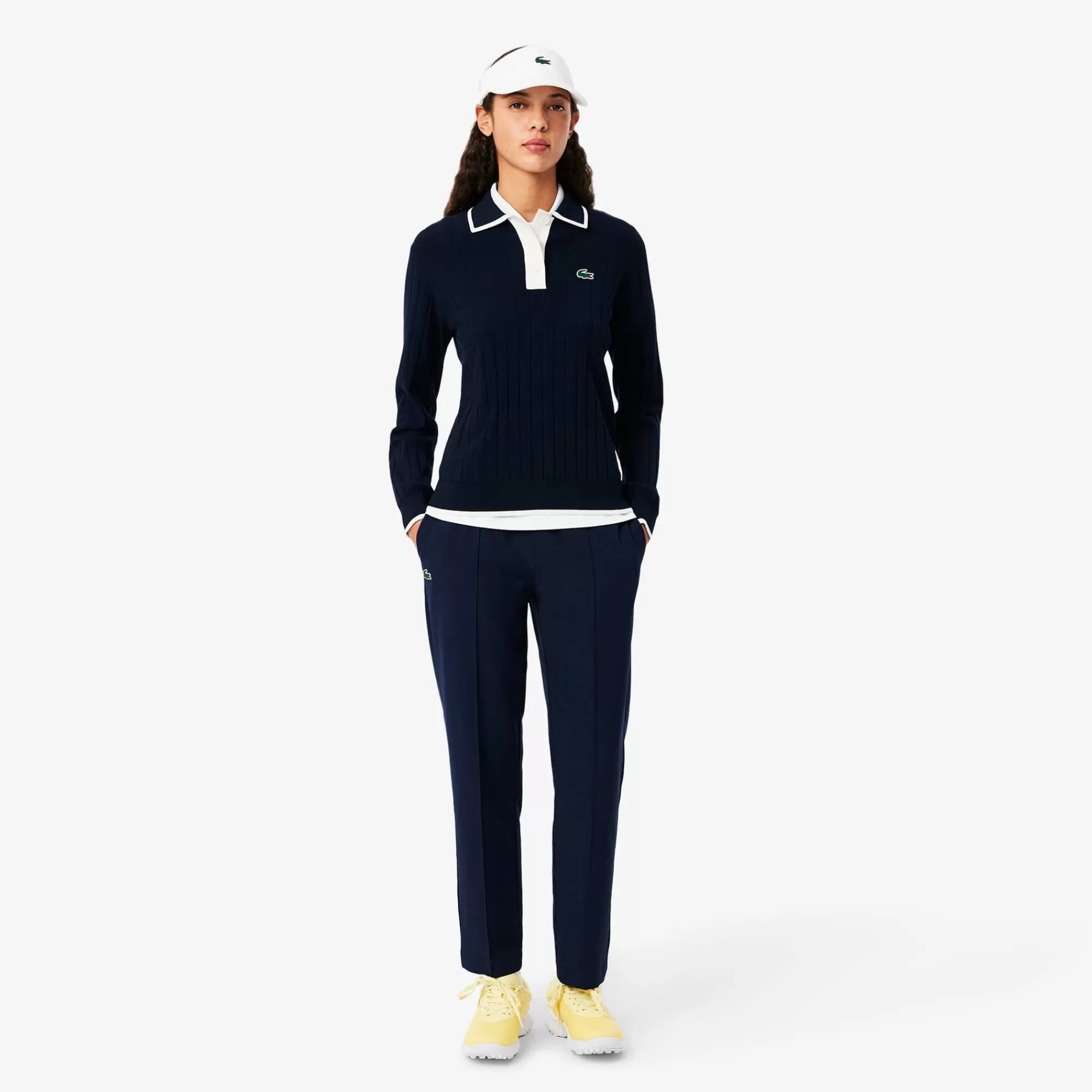 MULHER LACOSTE Golfe | Roupa Deportiva Mulher^Calças de Golf Elásticas com Proteção UV Slim Fit