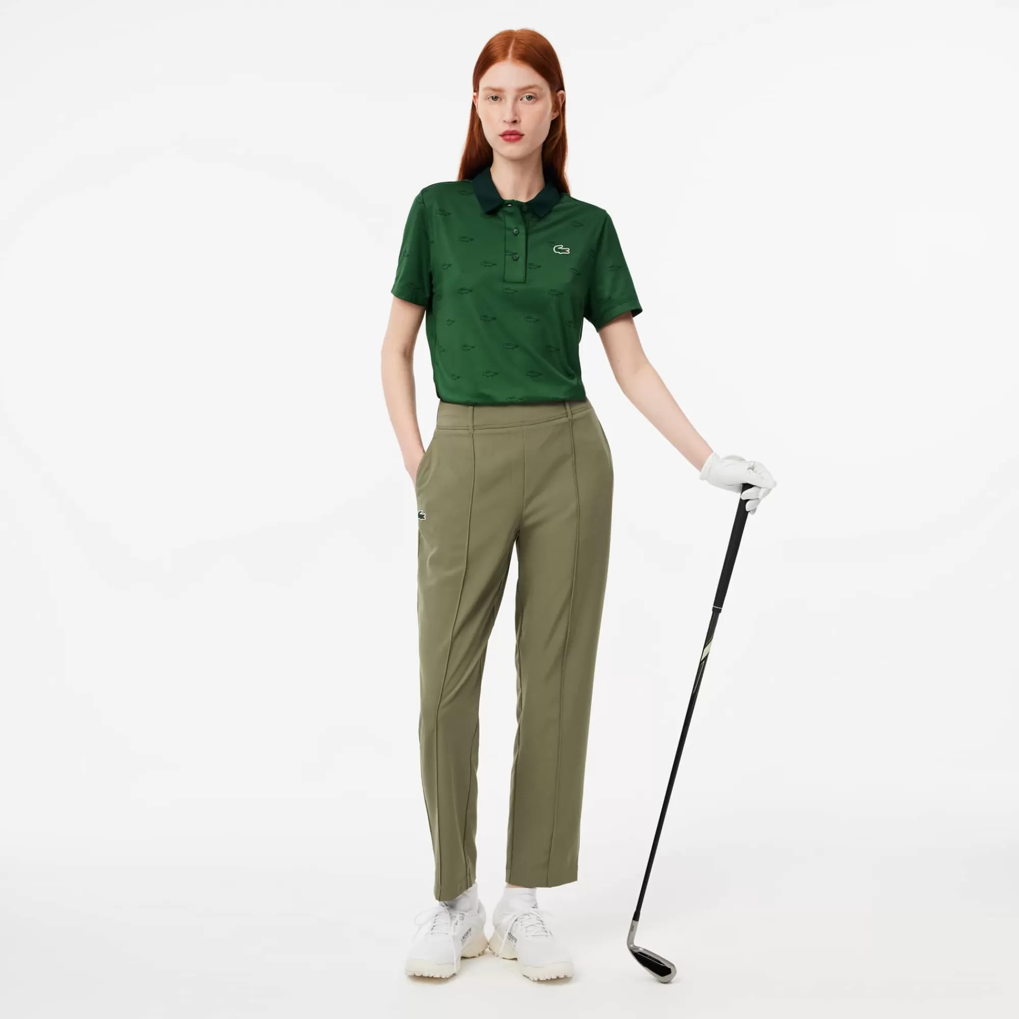 MULHER LACOSTE Golfe | Roupa Deportiva Mulher^Calças de Golf Elásticas com Proteção UV Slim Fit