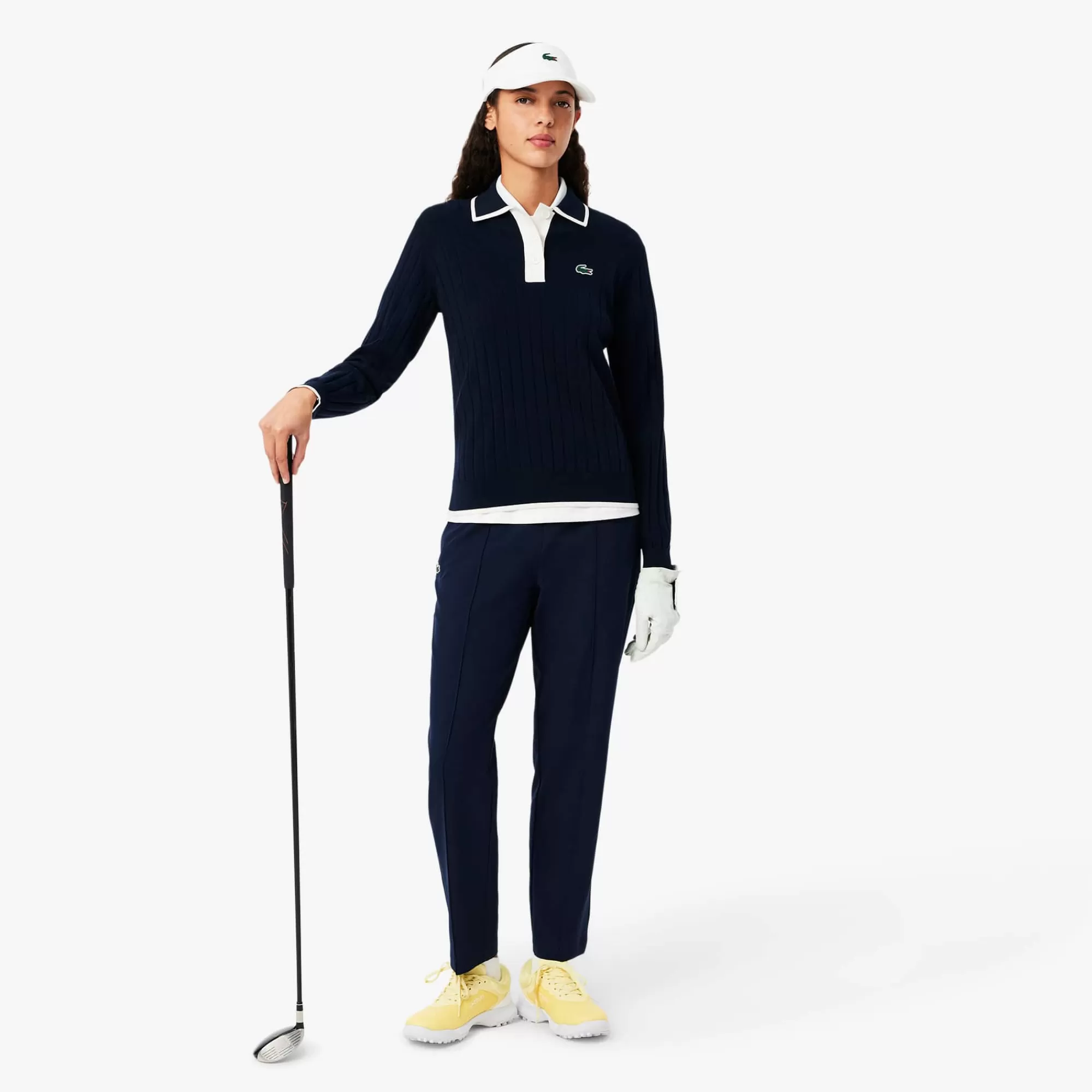 MULHER LACOSTE Golfe | Roupa Deportiva Mulher^Calças de Golf Elásticas com Proteção UV Slim Fit