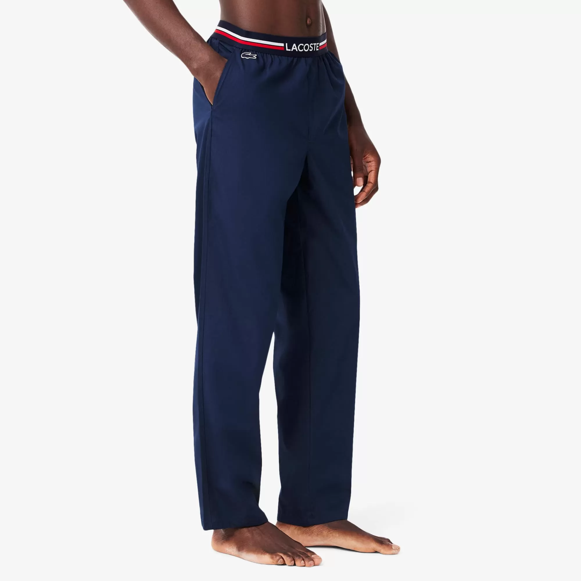 LACOSTE Roupa De Casa | Pijamas^Calças de pijama straight fit em popelina de algodão para homem
