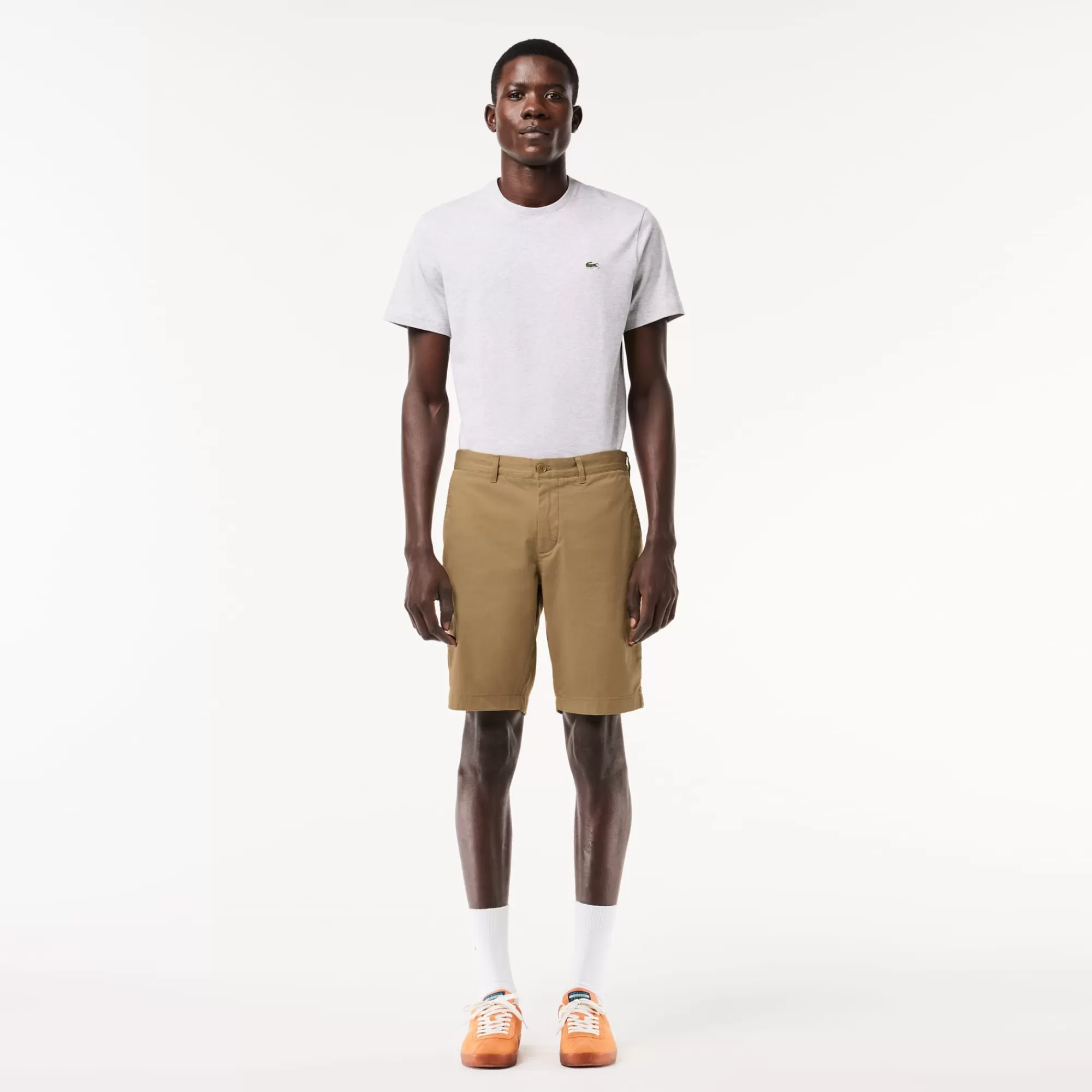 LACOSTE Calças & Calções^Calções de Algodão Elástico Slim Fit