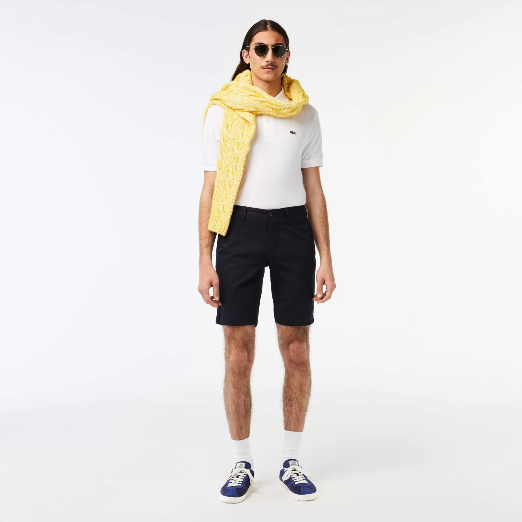 LACOSTE Calças & Calções^Calções de Algodão Elástico Slim Fit