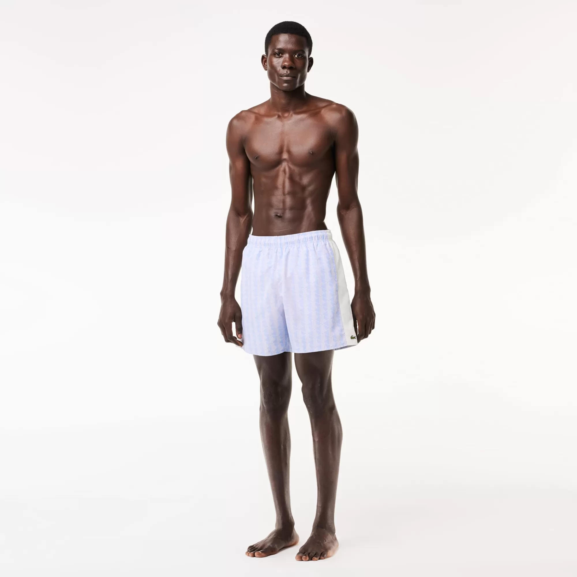 LACOSTE Roupa De Banho^Calções de banho de comprimento médio com estampado de monograma