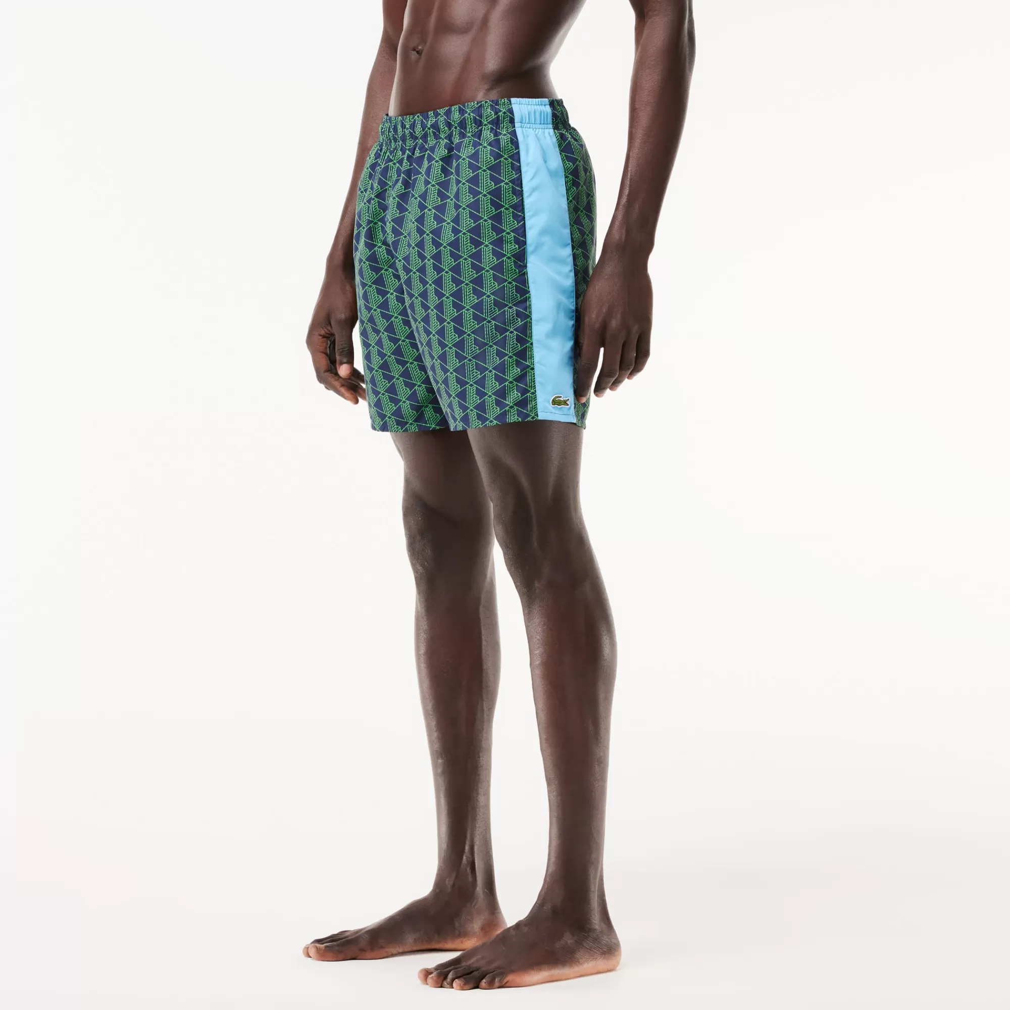 LACOSTE Roupa De Banho^Calções de banho de comprimento médio com estampado de monograma