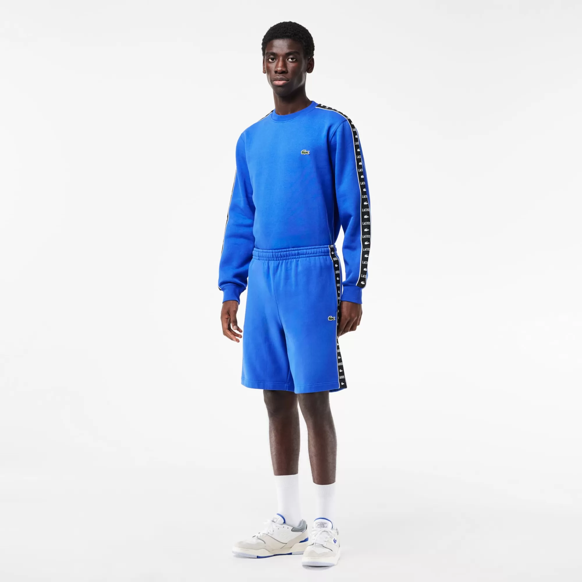 LACOSTE Calças & Calções^Calções de Felpa às Listras e com Logo Regular Fit