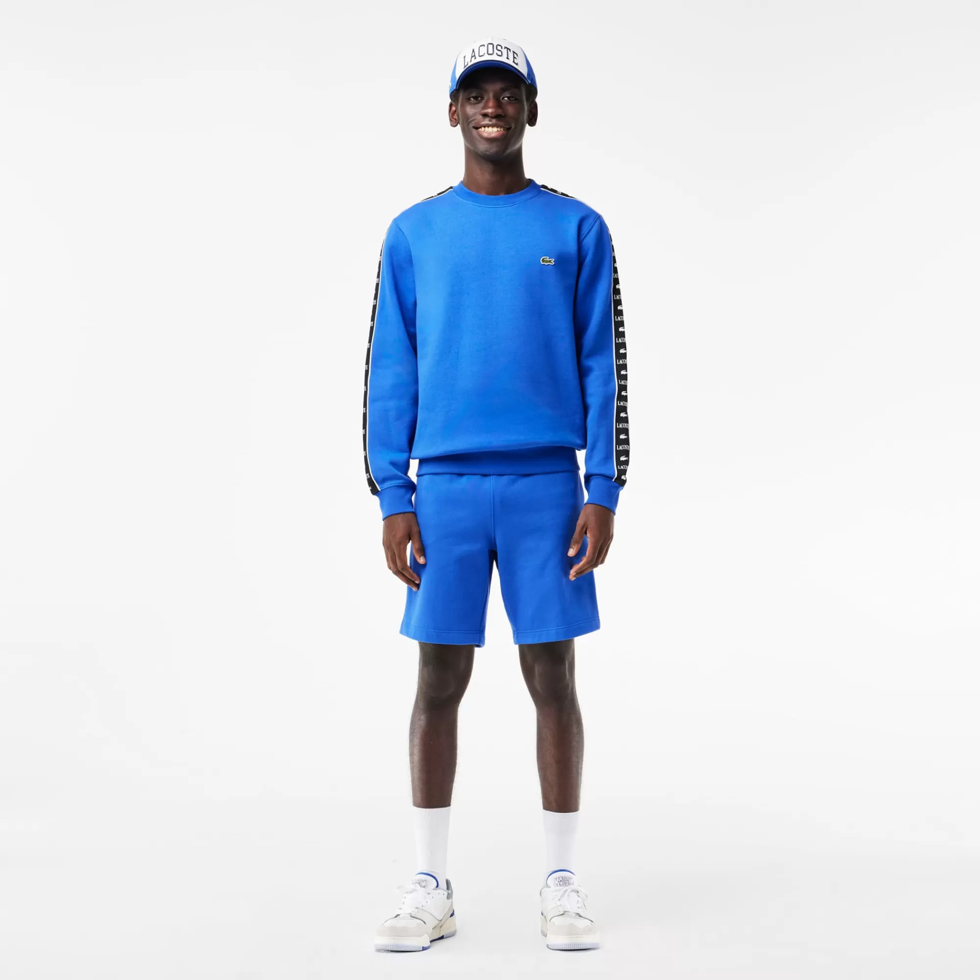 LACOSTE Calças & Calções^Calções de Felpa às Listras e com Logo Regular Fit