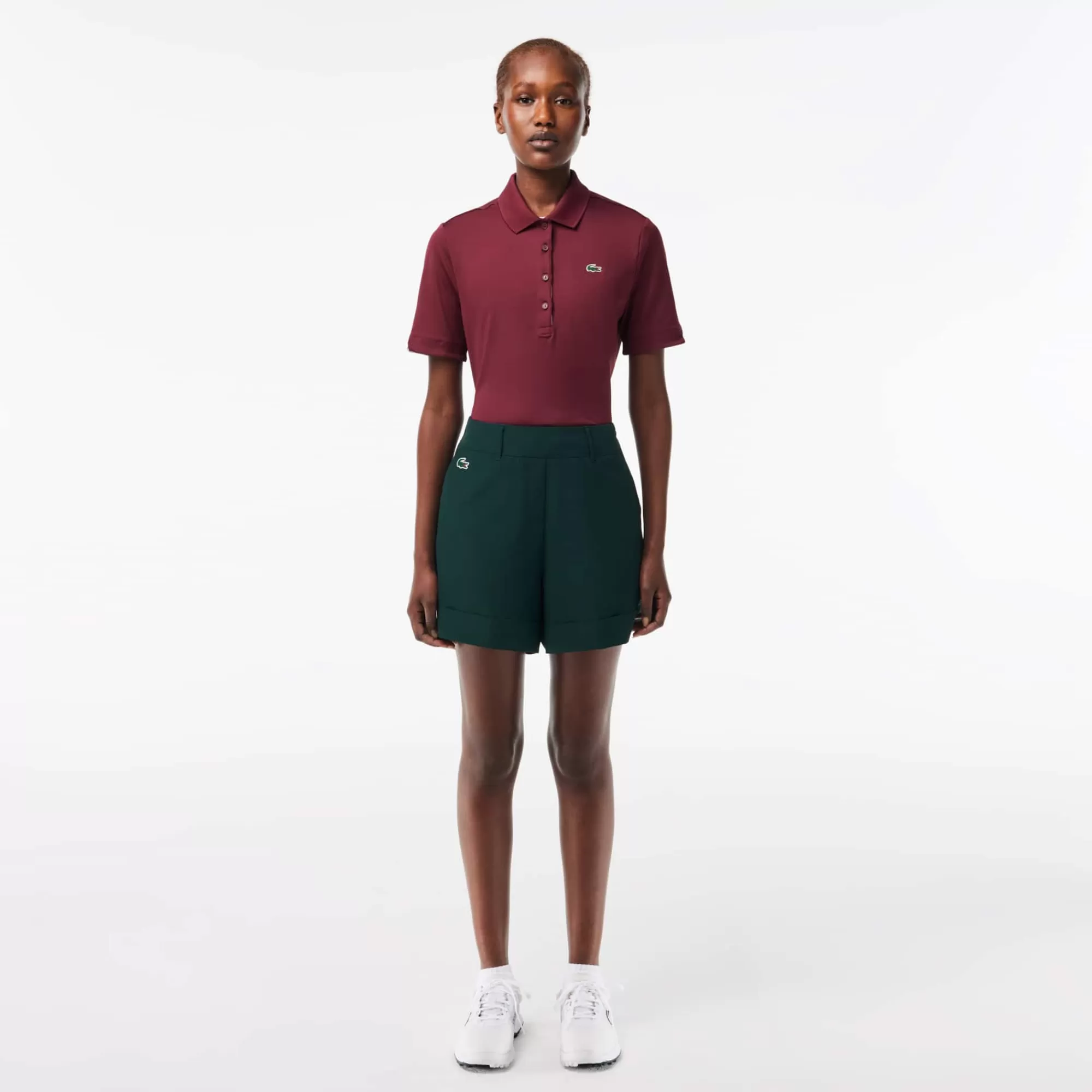 MULHER LACOSTE Golfe | Roupa Deportiva Mulher^Calções de Golf em Tafetá Elásticos e Leves