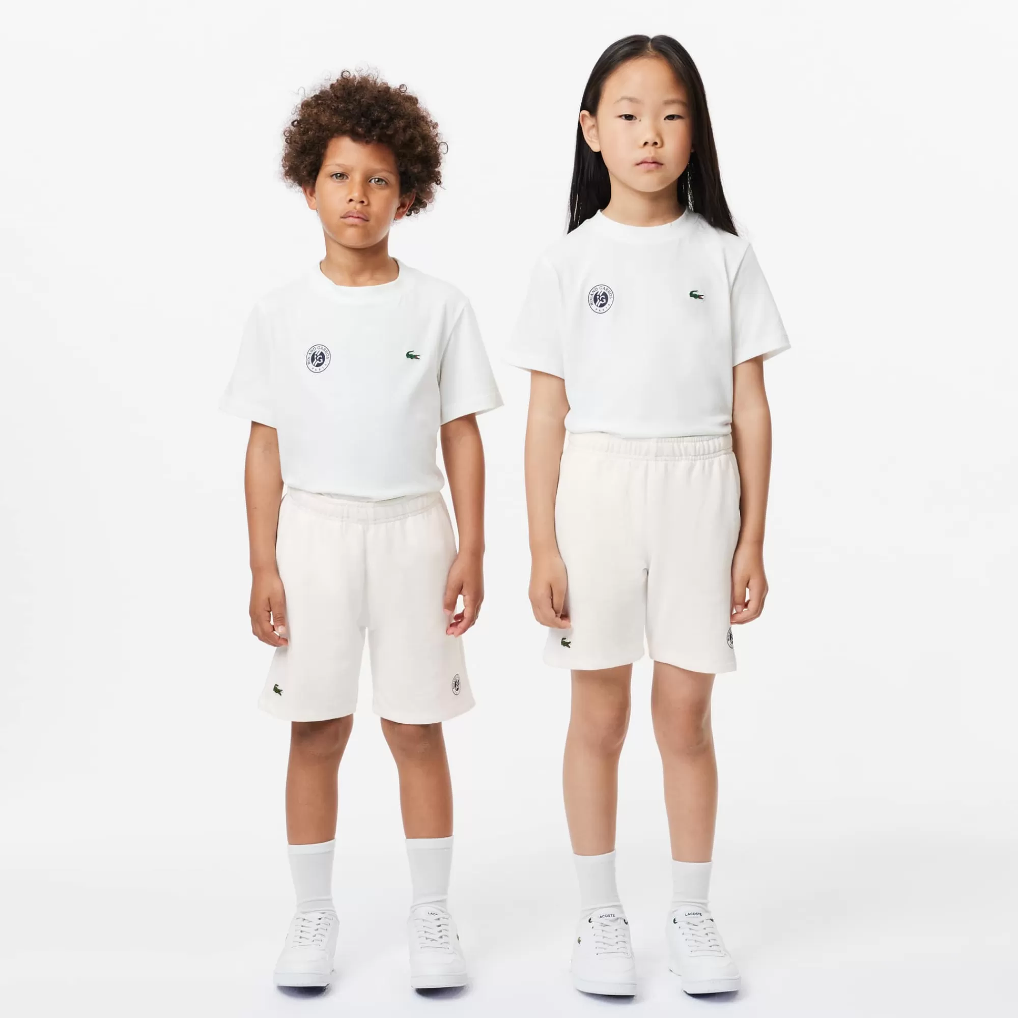 Crianças LACOSTE Moda Menina | Moda Menino^Calções Desportivos de Algodão Edição Roland Garros