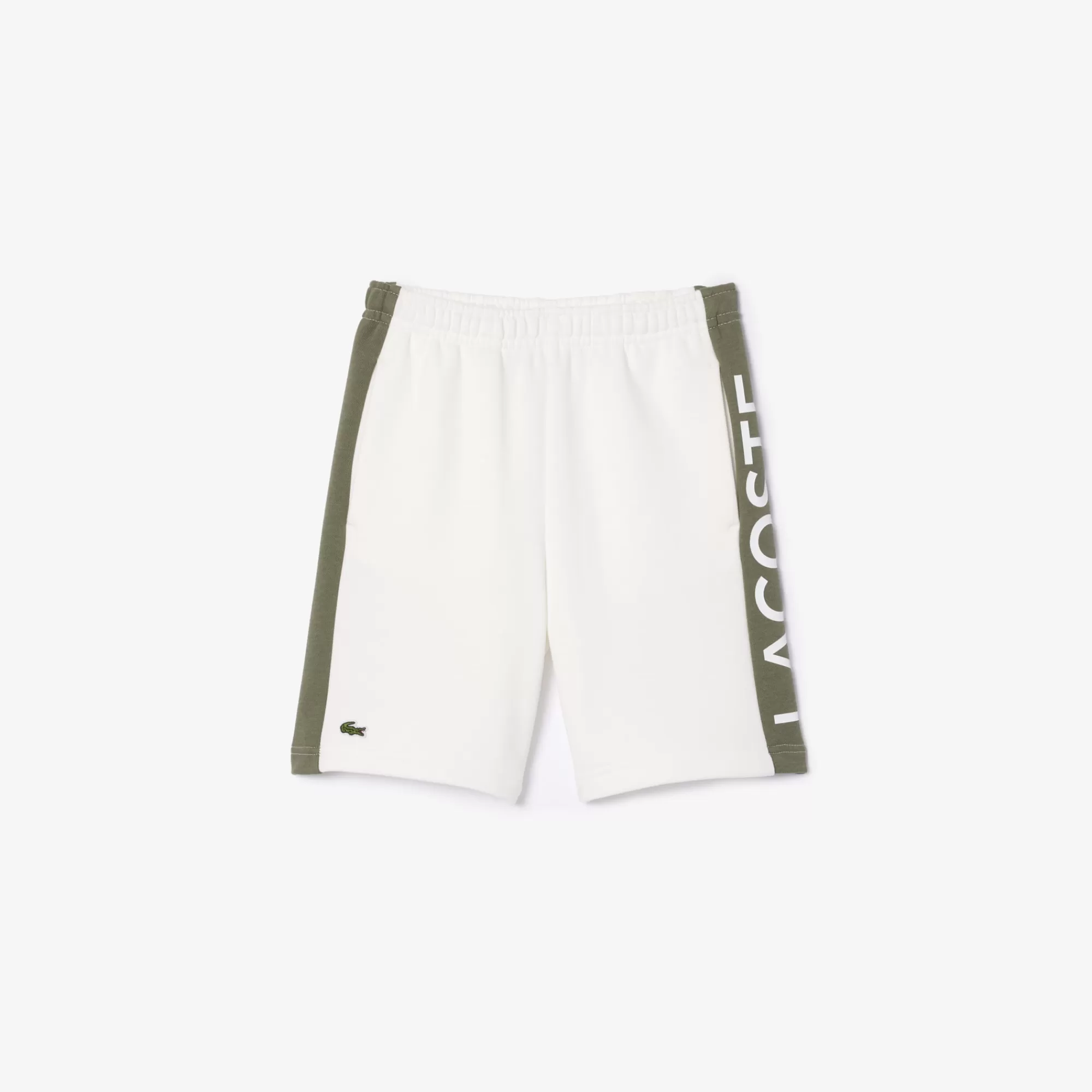 Crianças LACOSTE Moda Menina | Moda Menino^Calções em Algodão com Risca Colorida