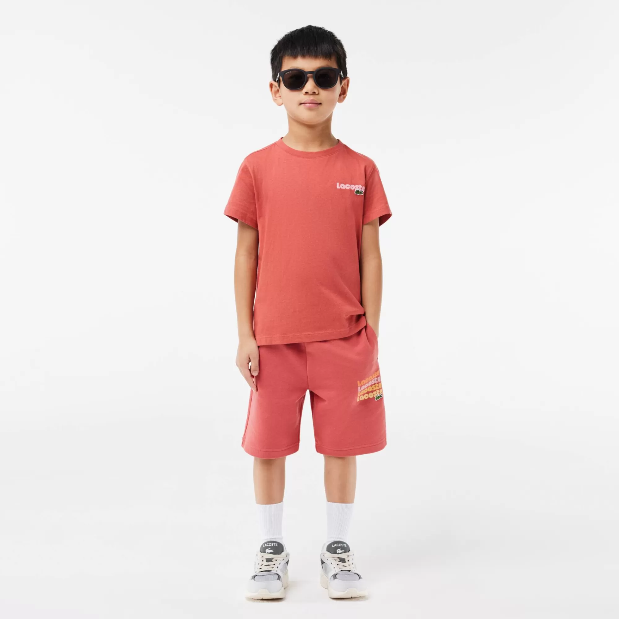 Crianças LACOSTE Moda Menino | Moda Menino^Calções em Felpa com Estampado