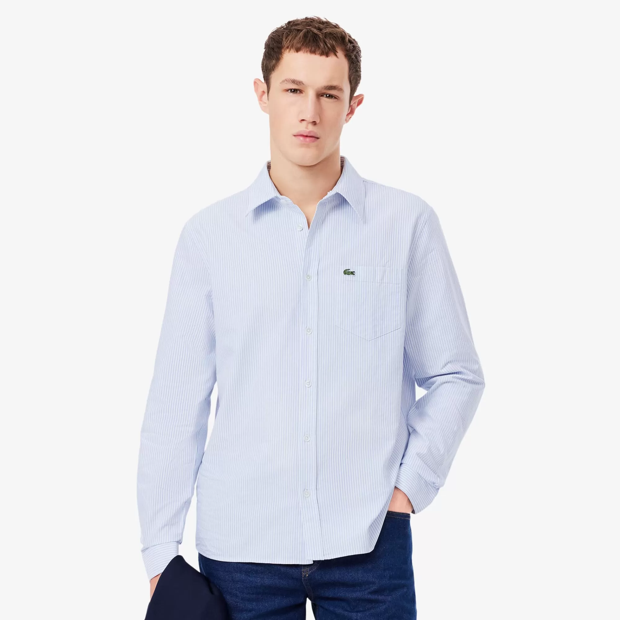 LACOSTE Camisas^Camisa Oxford às Riscas Regular Fit