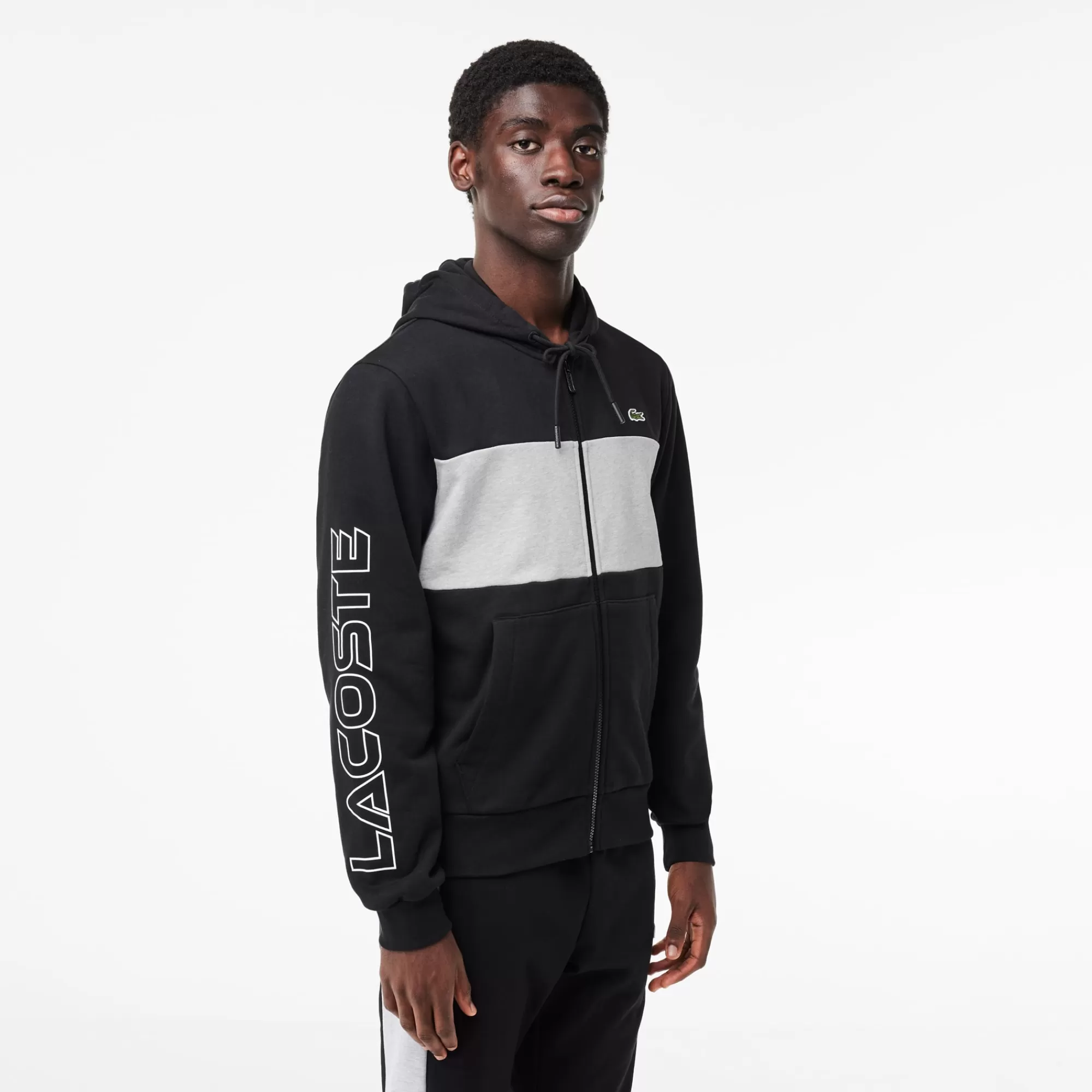 LACOSTE Sweatshirt^Camisola com Capuz em Colorblock e com Fecho