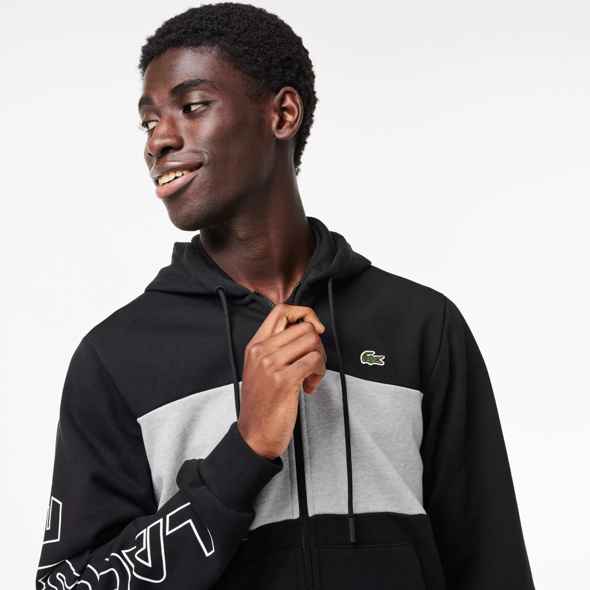LACOSTE Sweatshirt^Camisola com Capuz em Colorblock e com Fecho