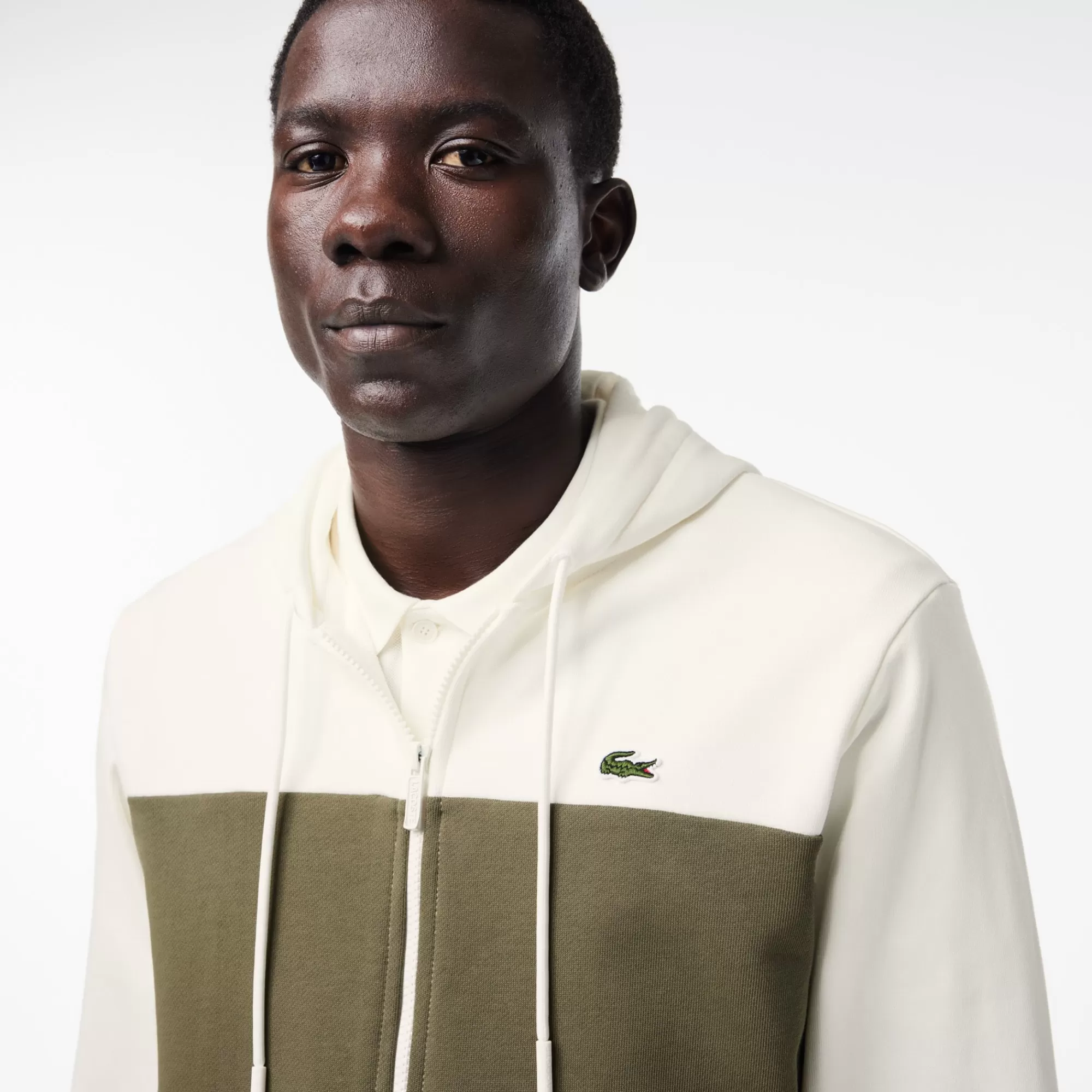 LACOSTE Sweatshirt^Camisola com Capuz em Colorblock e com Fecho