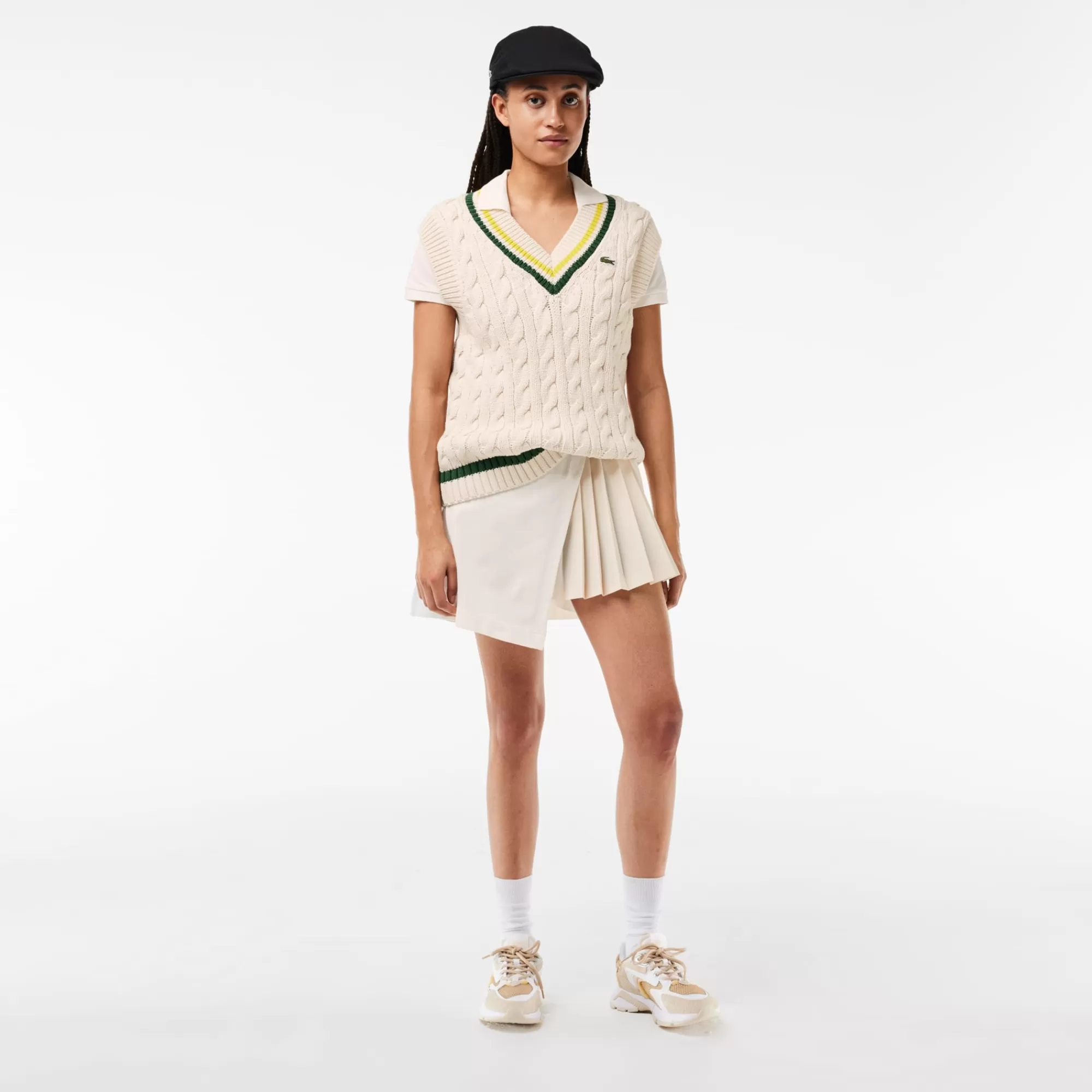 MULHER LACOSTE Malhas^Colete tipo Sweater em Malha e com Decote em V