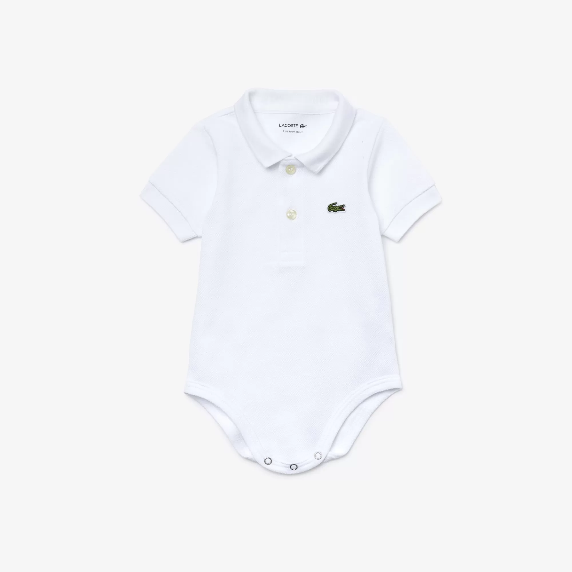 Crianças LACOSTE Acessorios | Acessorios^Conjunto de Oferta de Body de Piqué para Bebé