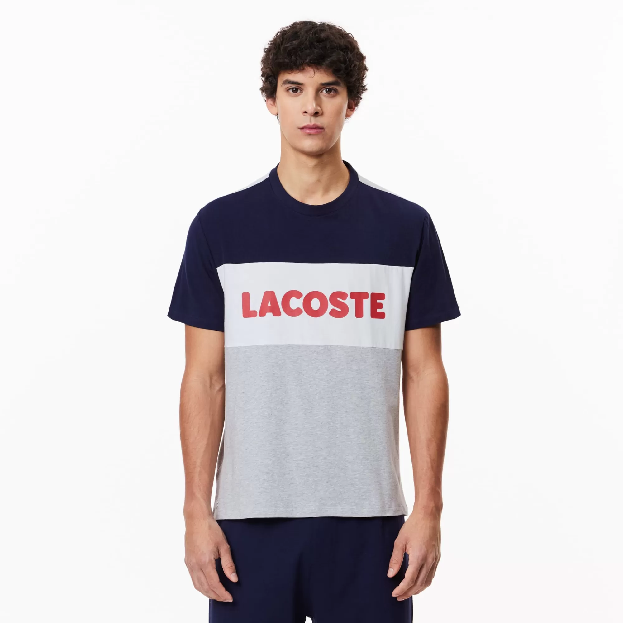 LACOSTE Roupa De Casa | Pijamas^Conjunto de Pijama de Algodão Colorblock Comprido