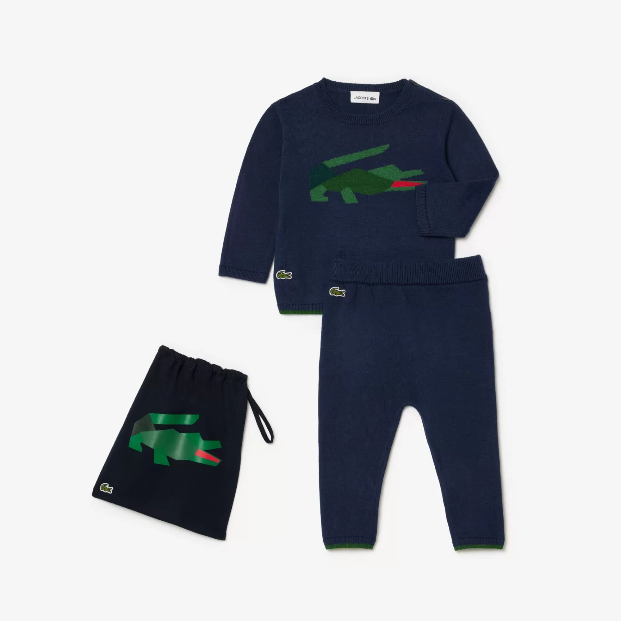 Crianças LACOSTE Acessorios | Acessorios^Conjunto Pijama com Padrão Gráfico