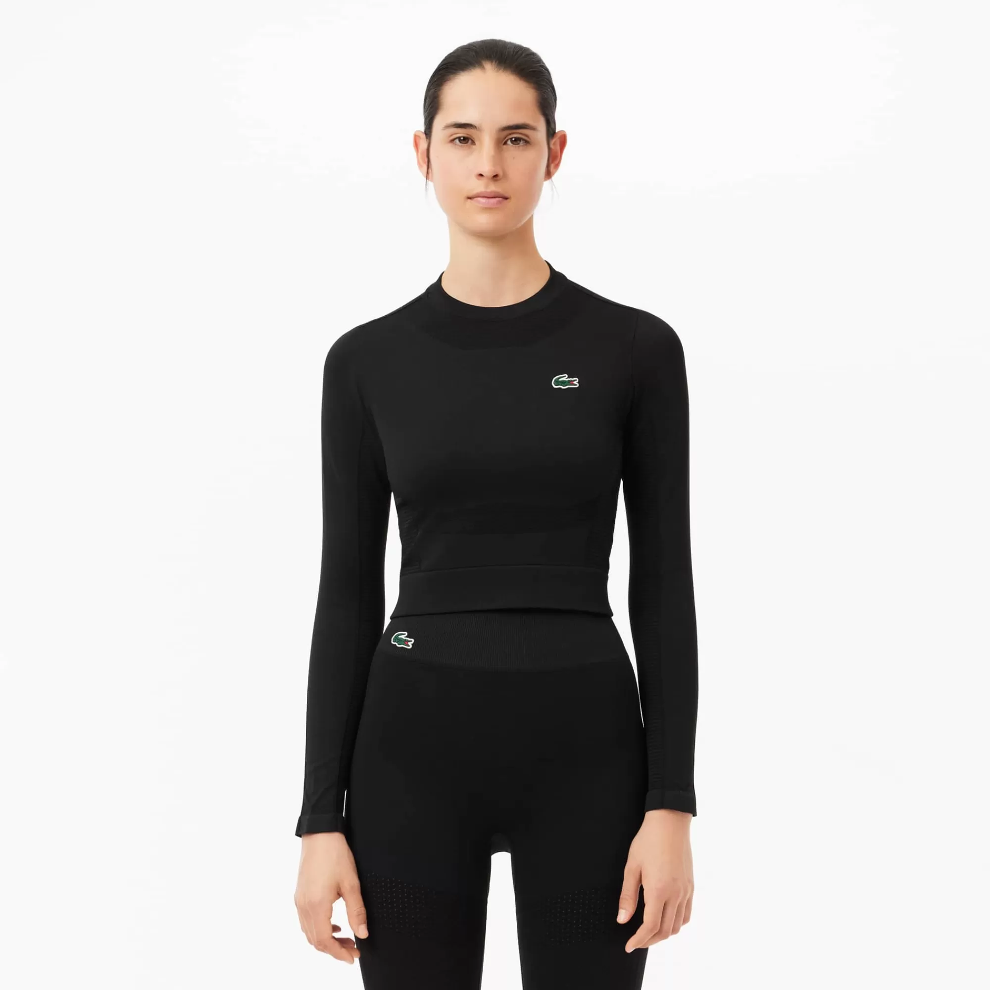 MULHER LACOSTE Ginásio & Treino | Roupa Deportiva Mulher^Crop Top Desportivo de Costas Abertas e Sem Costuras
