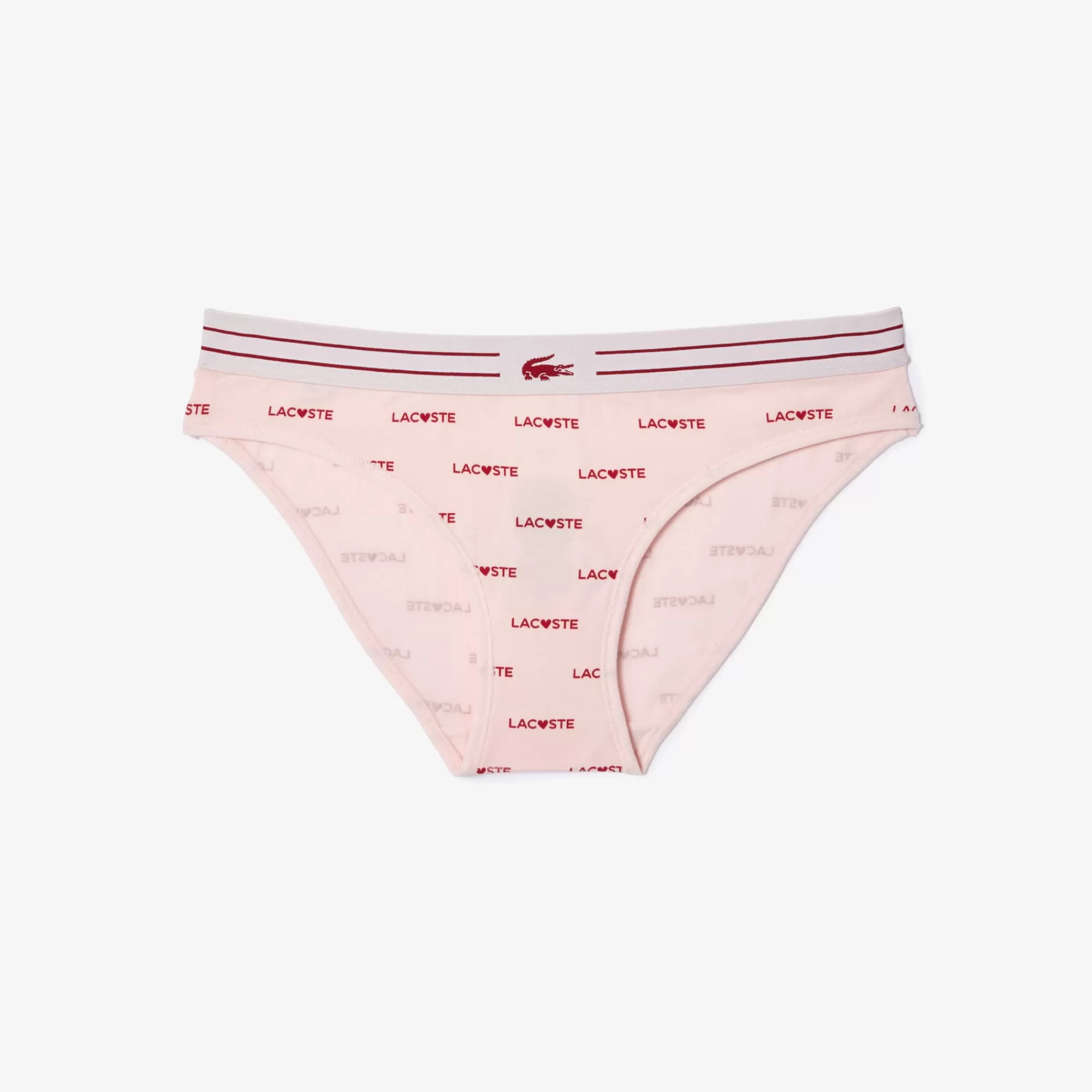 MULHER LACOSTE Roupa Interior E Roupa De Casa | Roupa Interior^Cuecas de Algodão Elástico com Estampado Dia dos Namorados