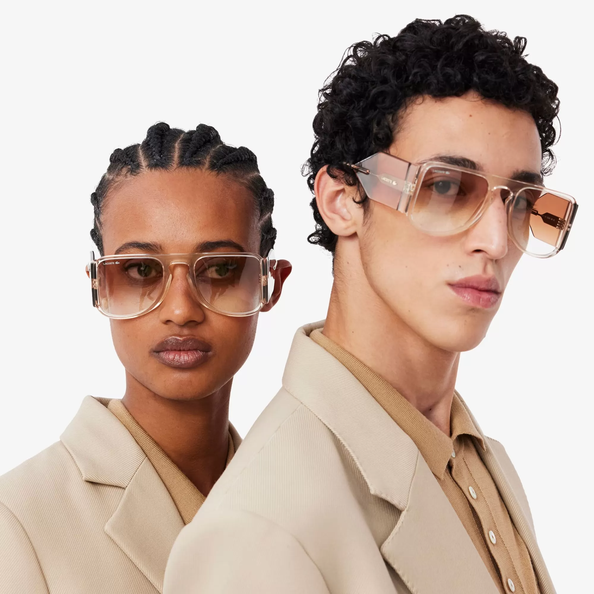 MULHER LACOSTE Óculos De Sol | Óculos De Sol^Óculos Estilo Aviador em Acetato FW24 Runway