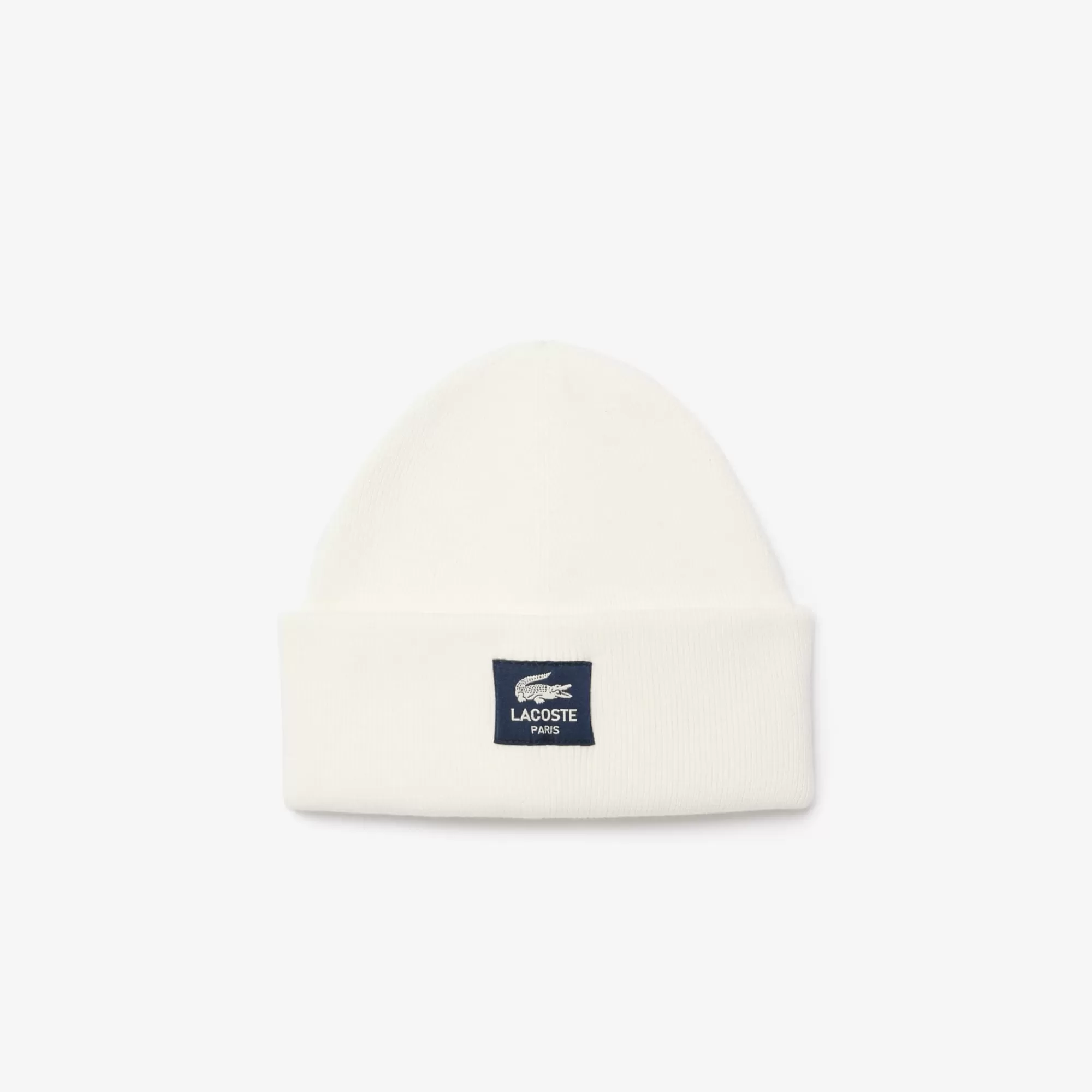 MULHER LACOSTE Luvas & Gorros | Bonés & Chapéus^Gorro de Algodão Canelado com Emblema