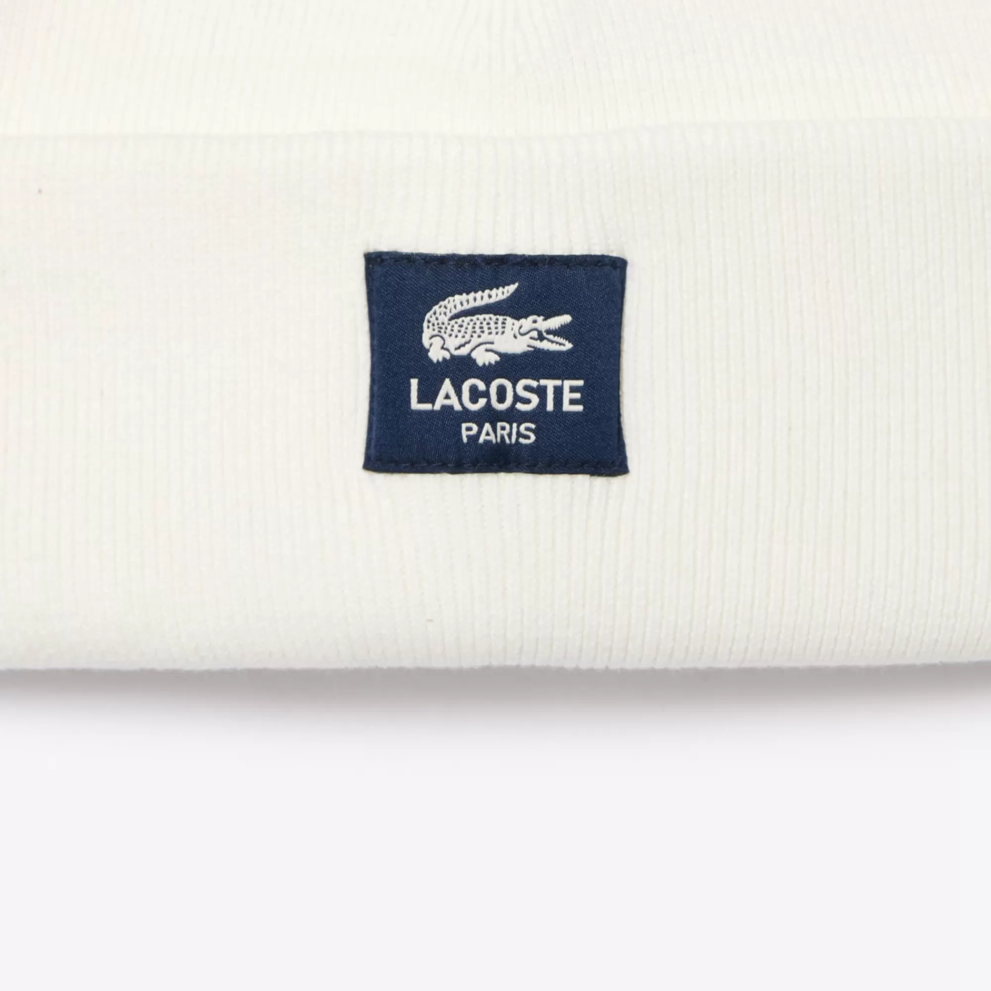 MULHER LACOSTE Luvas & Gorros | Bonés & Chapéus^Gorro de Algodão Canelado com Emblema