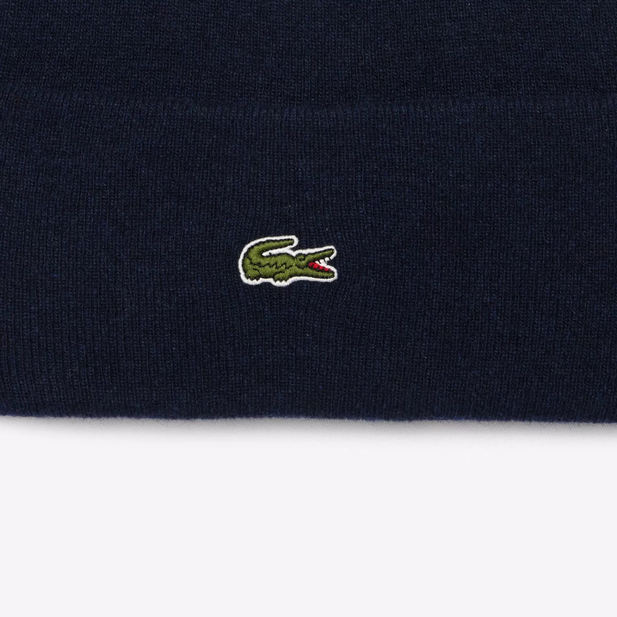 MULHER LACOSTE Luvas & Gorros | Bonés & Chapéus^Gorro de Lã com Dobra