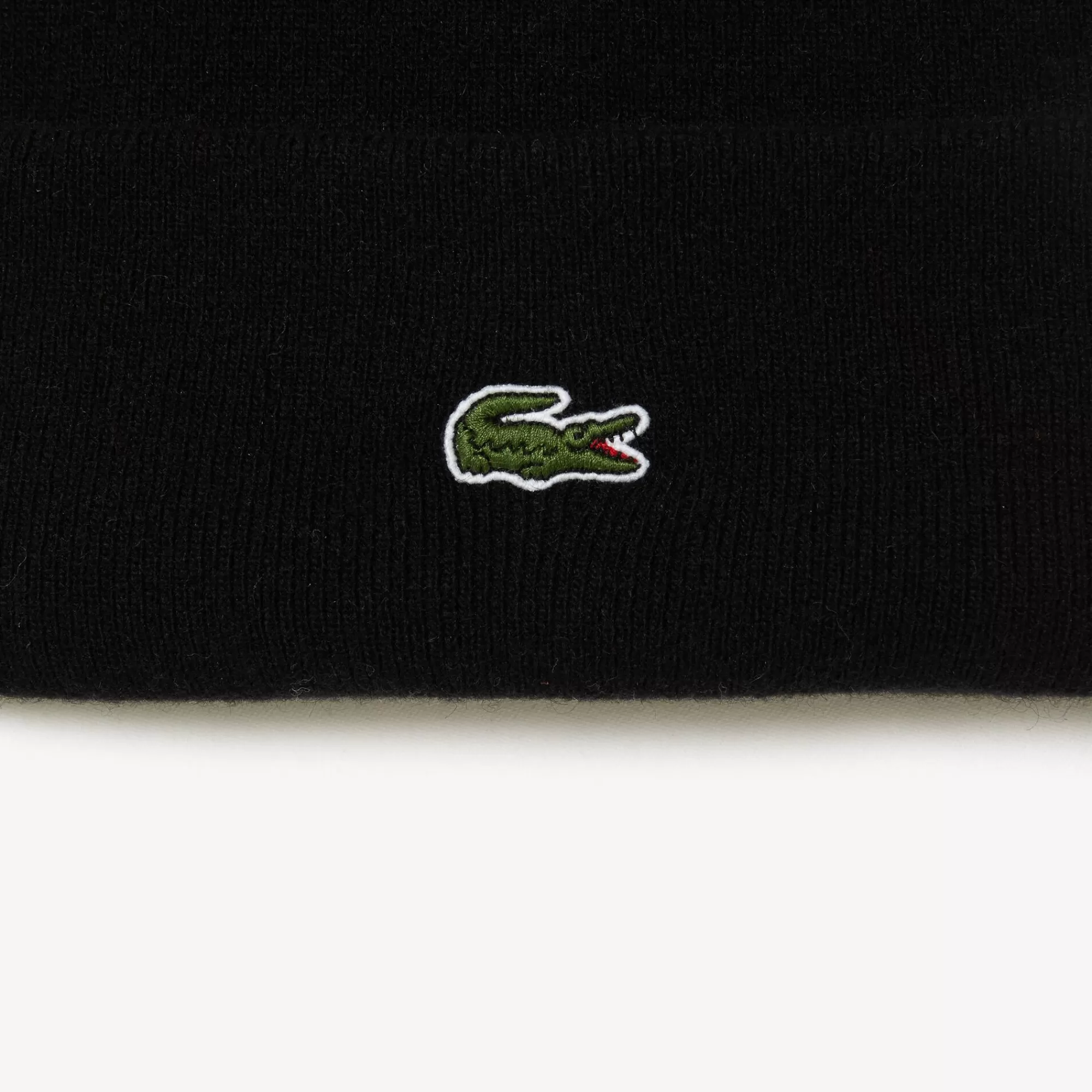 MULHER LACOSTE Luvas & Gorros | Bonés & Chapéus^Gorro de Lã com Dobra