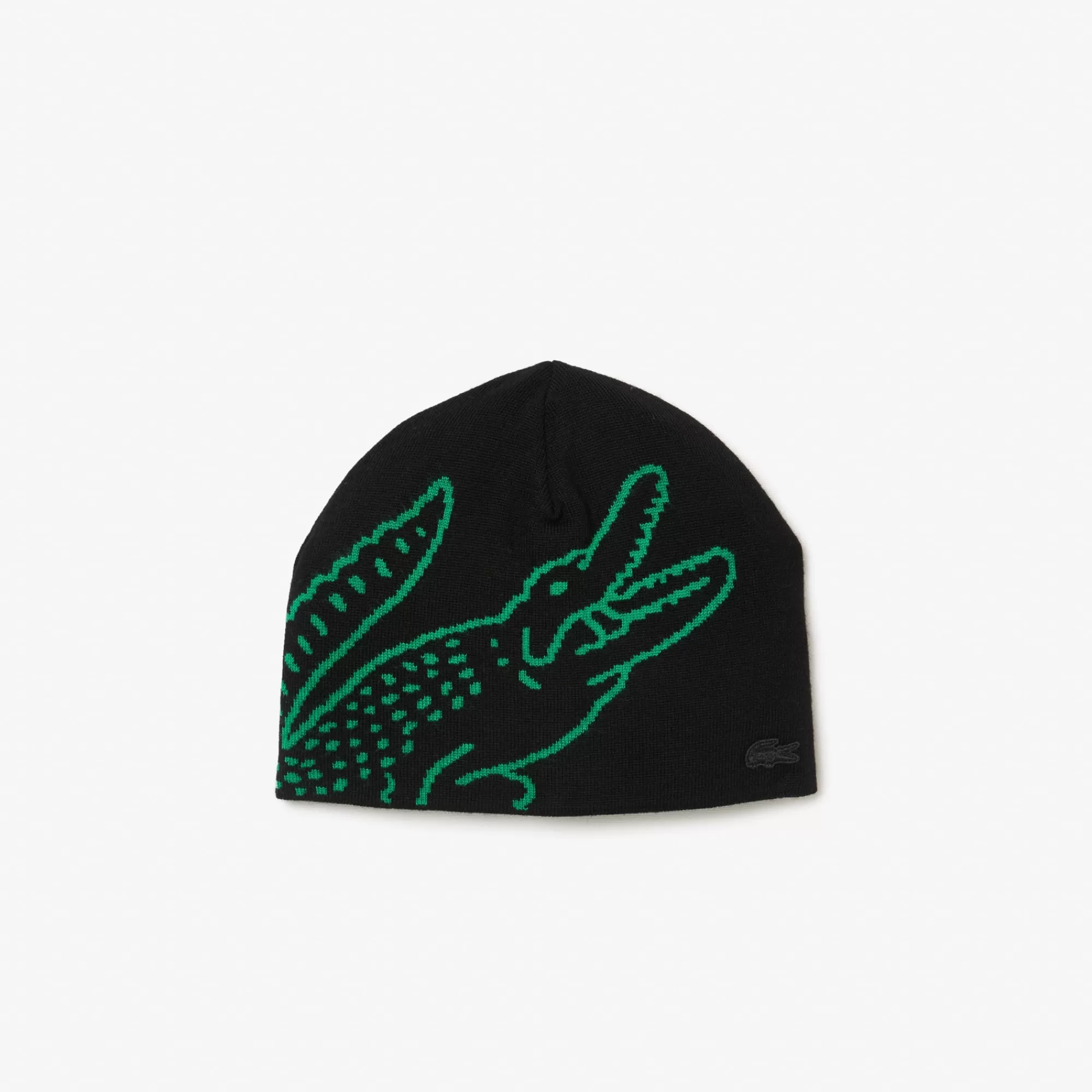 MULHER LACOSTE Luvas & Gorros | Bonés & Chapéus^Gorro de Lã Jacquard com Crocodilo