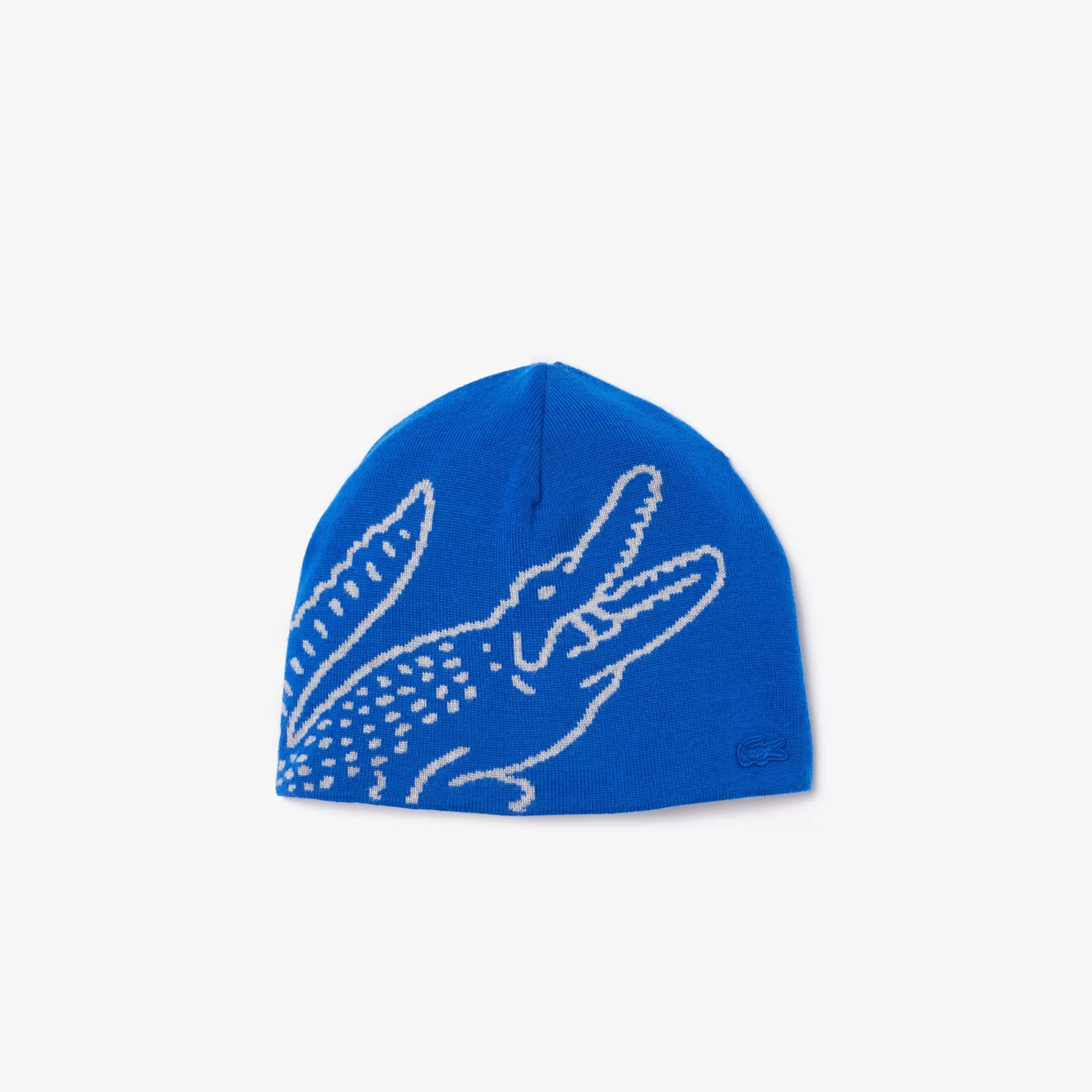 MULHER LACOSTE Luvas & Gorros | Bonés & Chapéus^Gorro de Lã Jacquard com Crocodilo