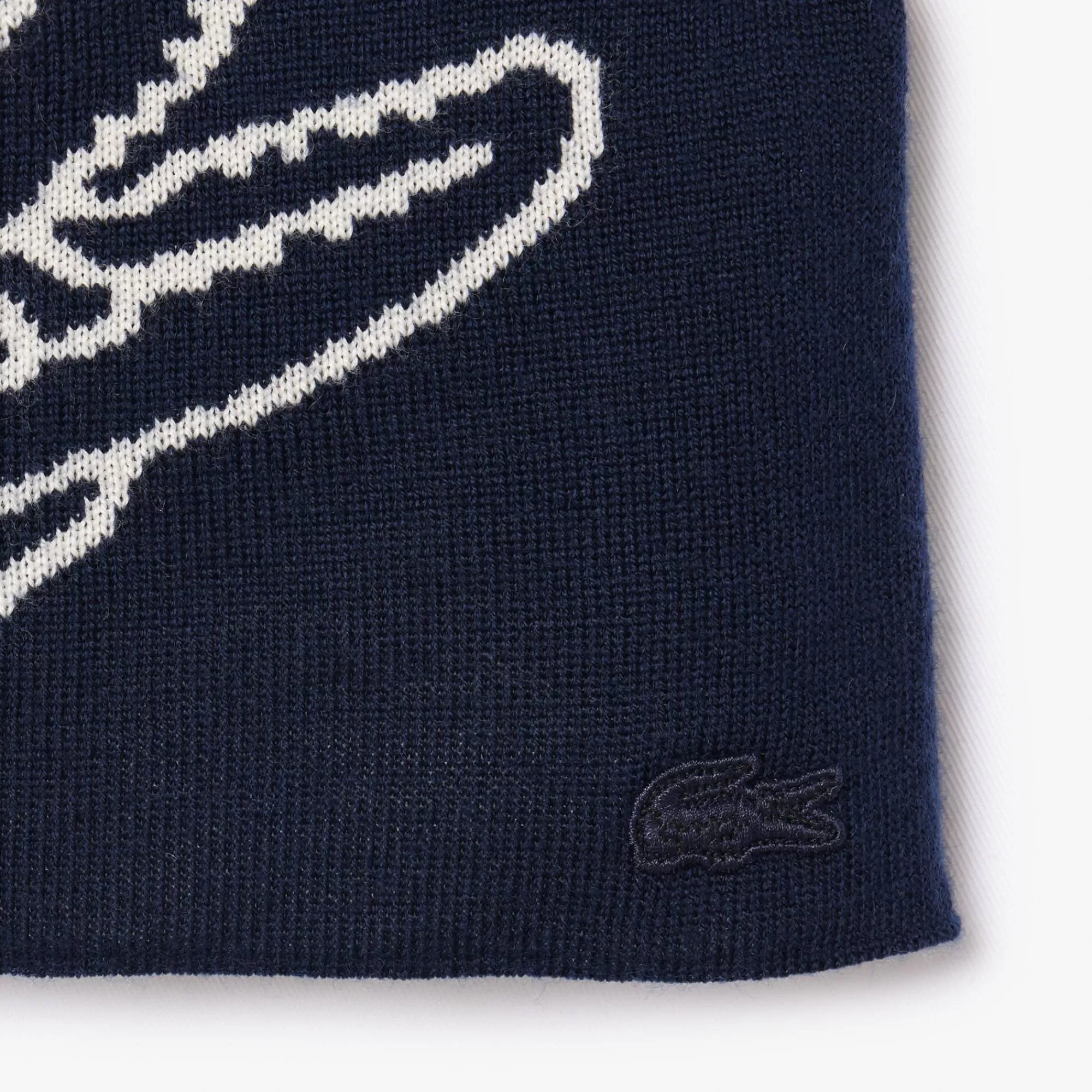 MULHER LACOSTE Luvas & Gorros | Bonés & Chapéus^Gorro de Lã Jacquard com Crocodilo