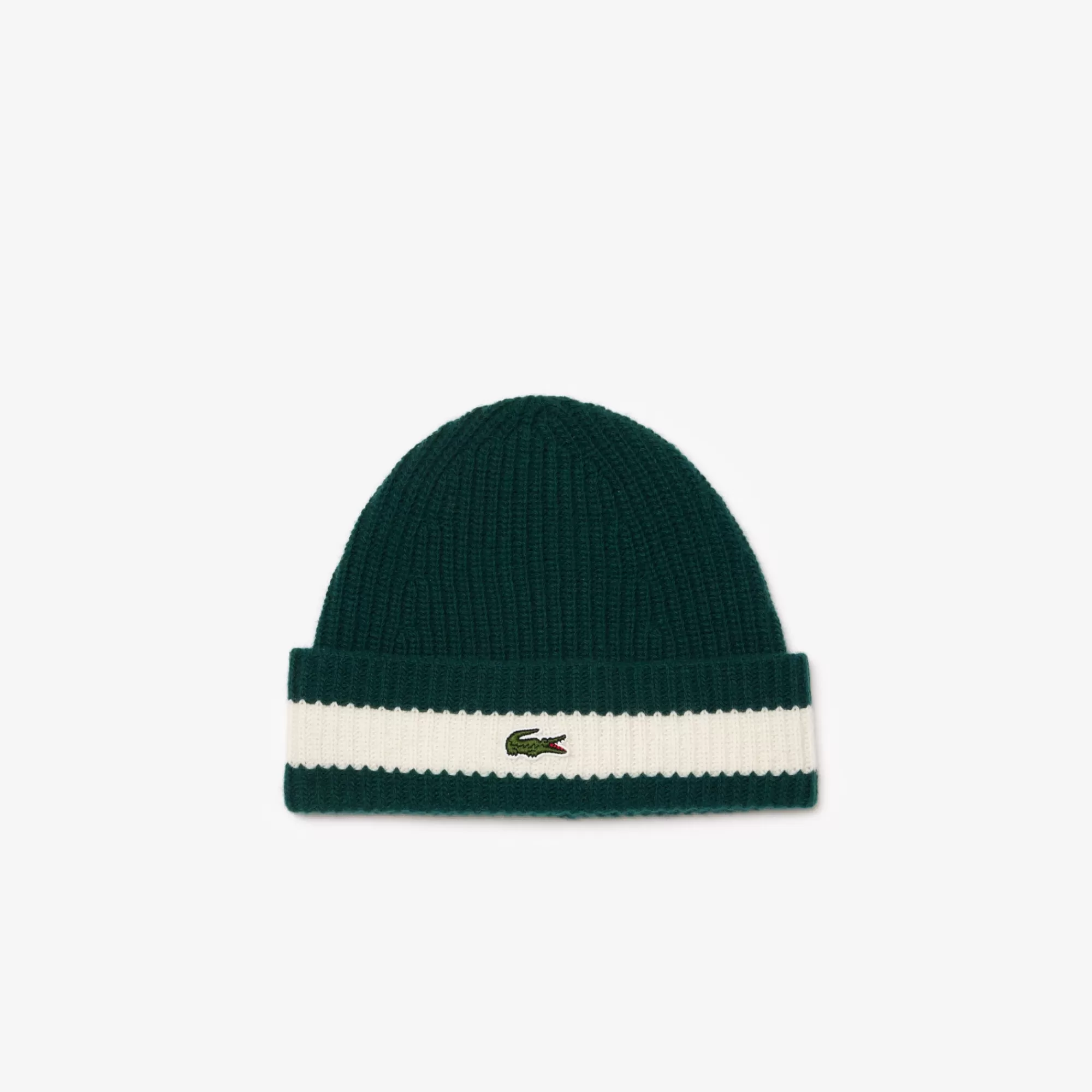 MULHER LACOSTE Luvas & Gorros | Bonés & Chapéus^Gorro em Malha Canelada de Lã