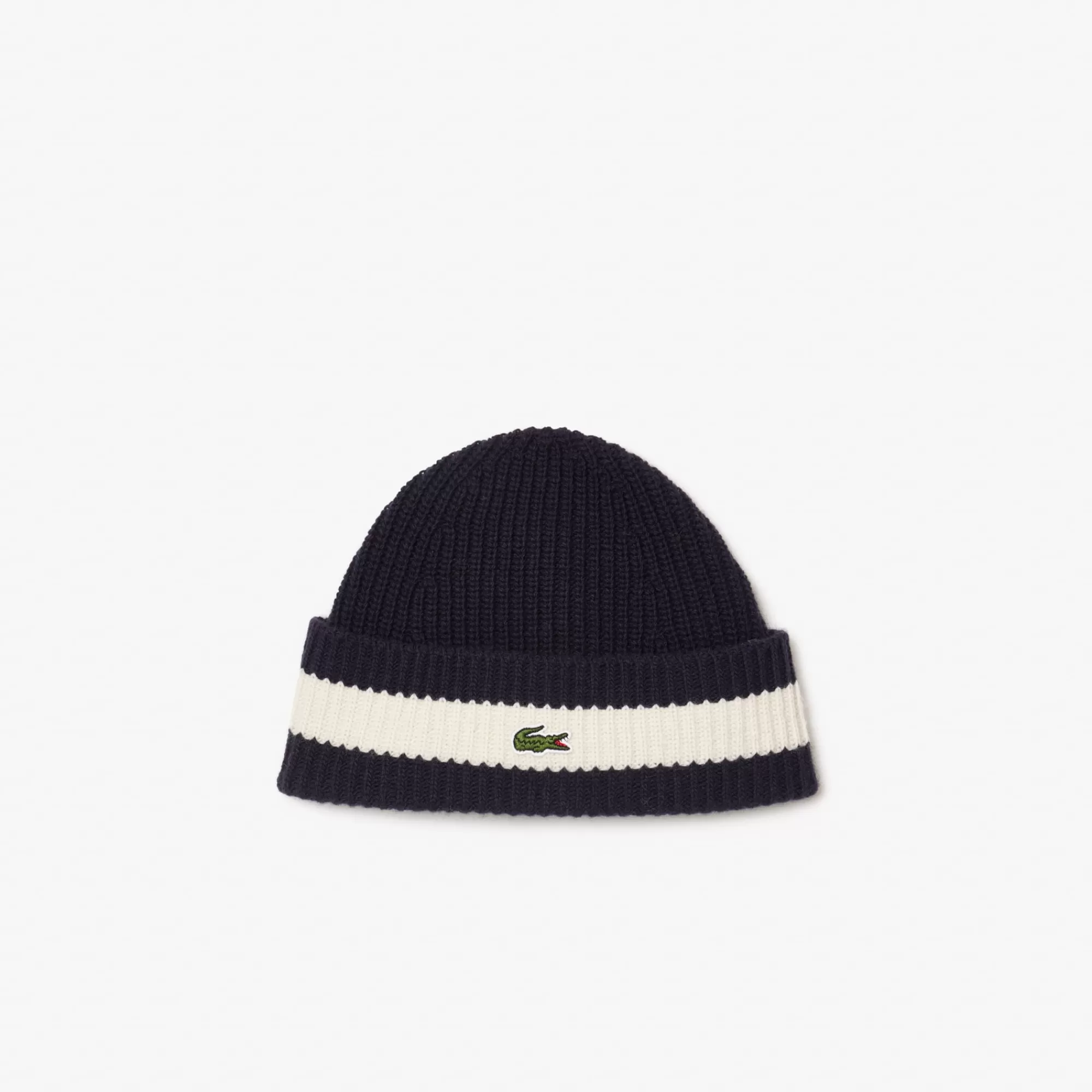 MULHER LACOSTE Luvas & Gorros | Bonés & Chapéus^Gorro em Malha Canelada de Lã