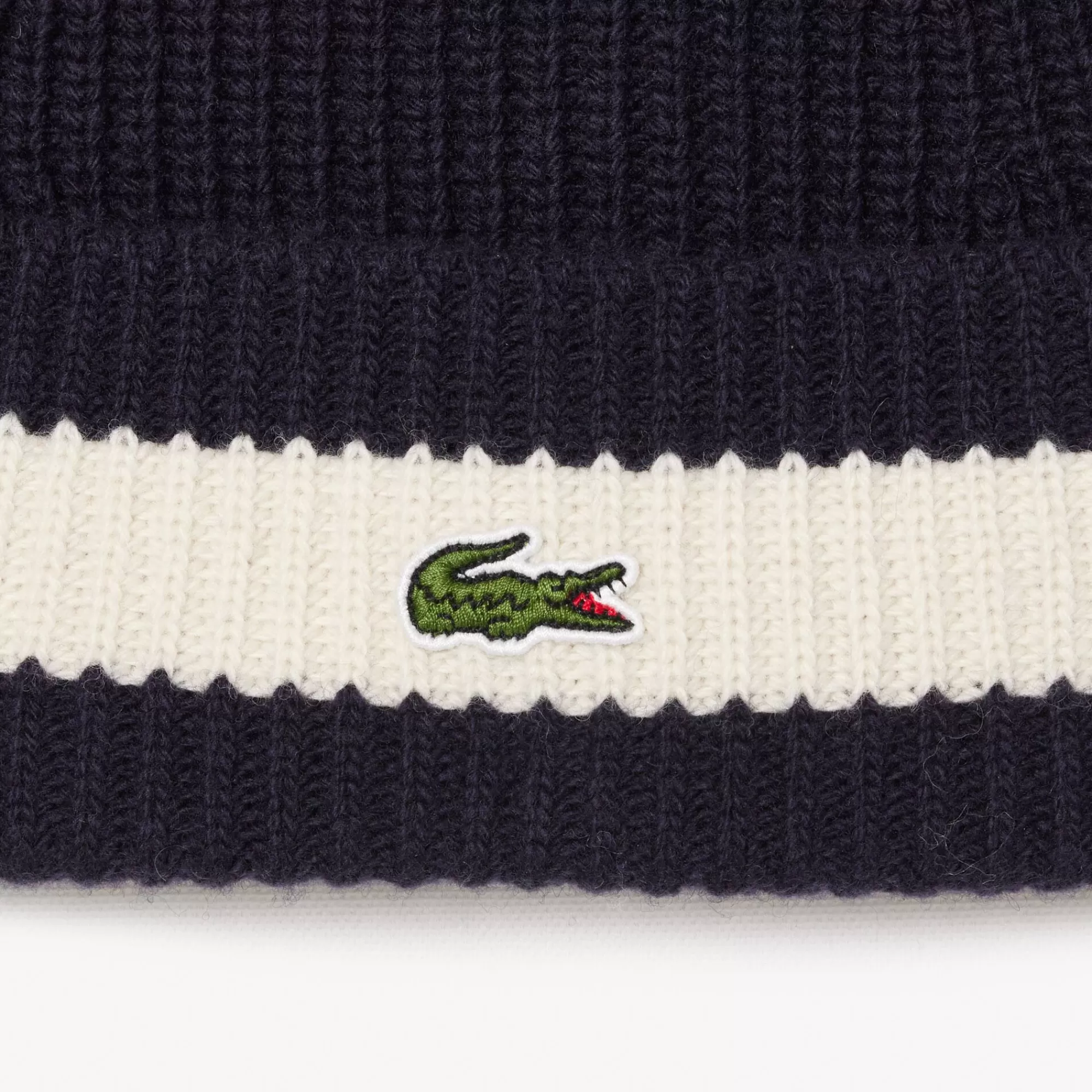 MULHER LACOSTE Luvas & Gorros | Bonés & Chapéus^Gorro em Malha Canelada de Lã