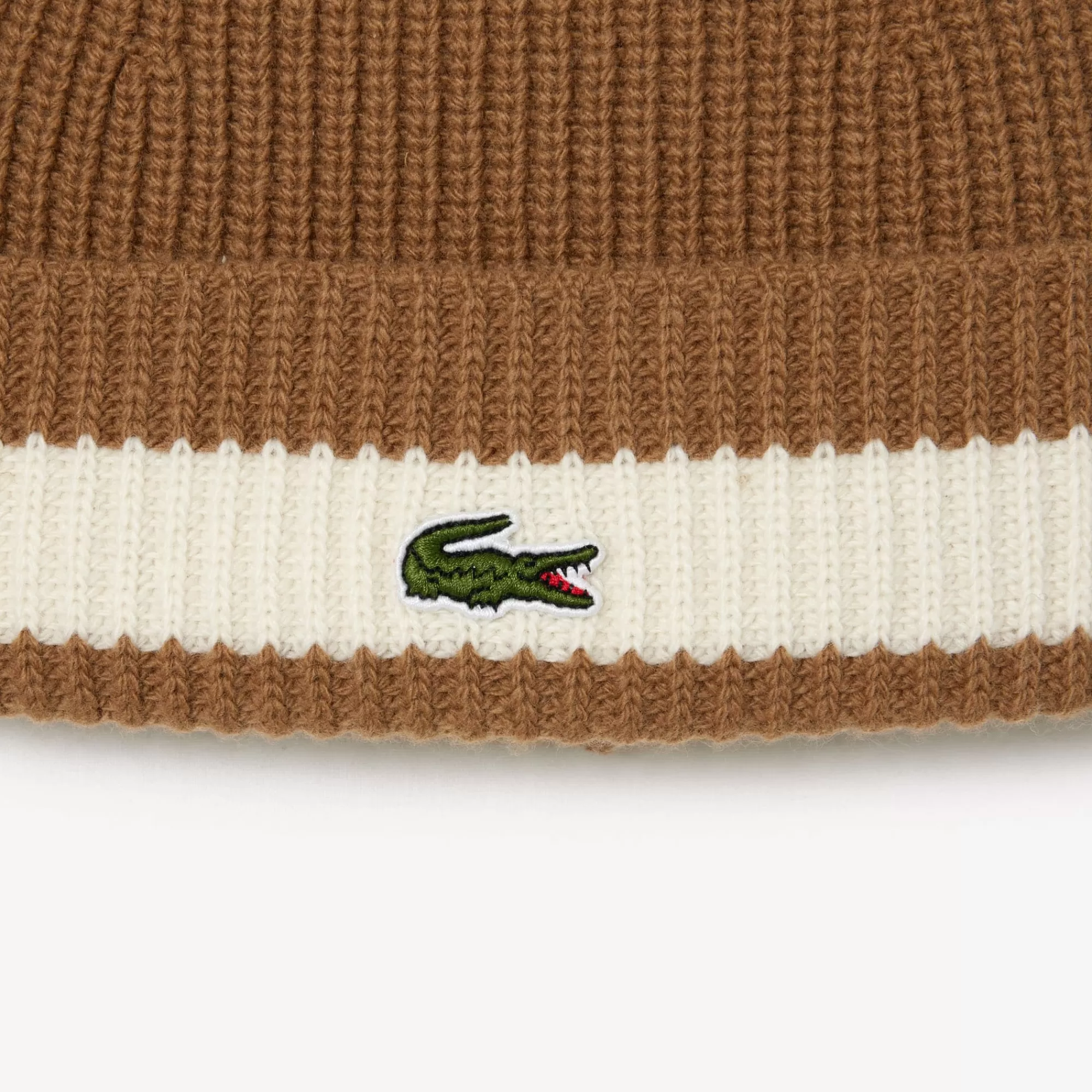 MULHER LACOSTE Luvas & Gorros | Bonés & Chapéus^Gorro em Malha Canelada de Lã